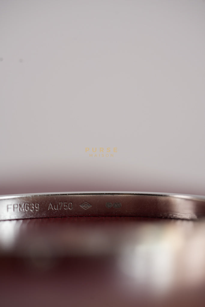 Diamond Love Bangle 18K White Gold | Purse Maison Luxury Bags Shop