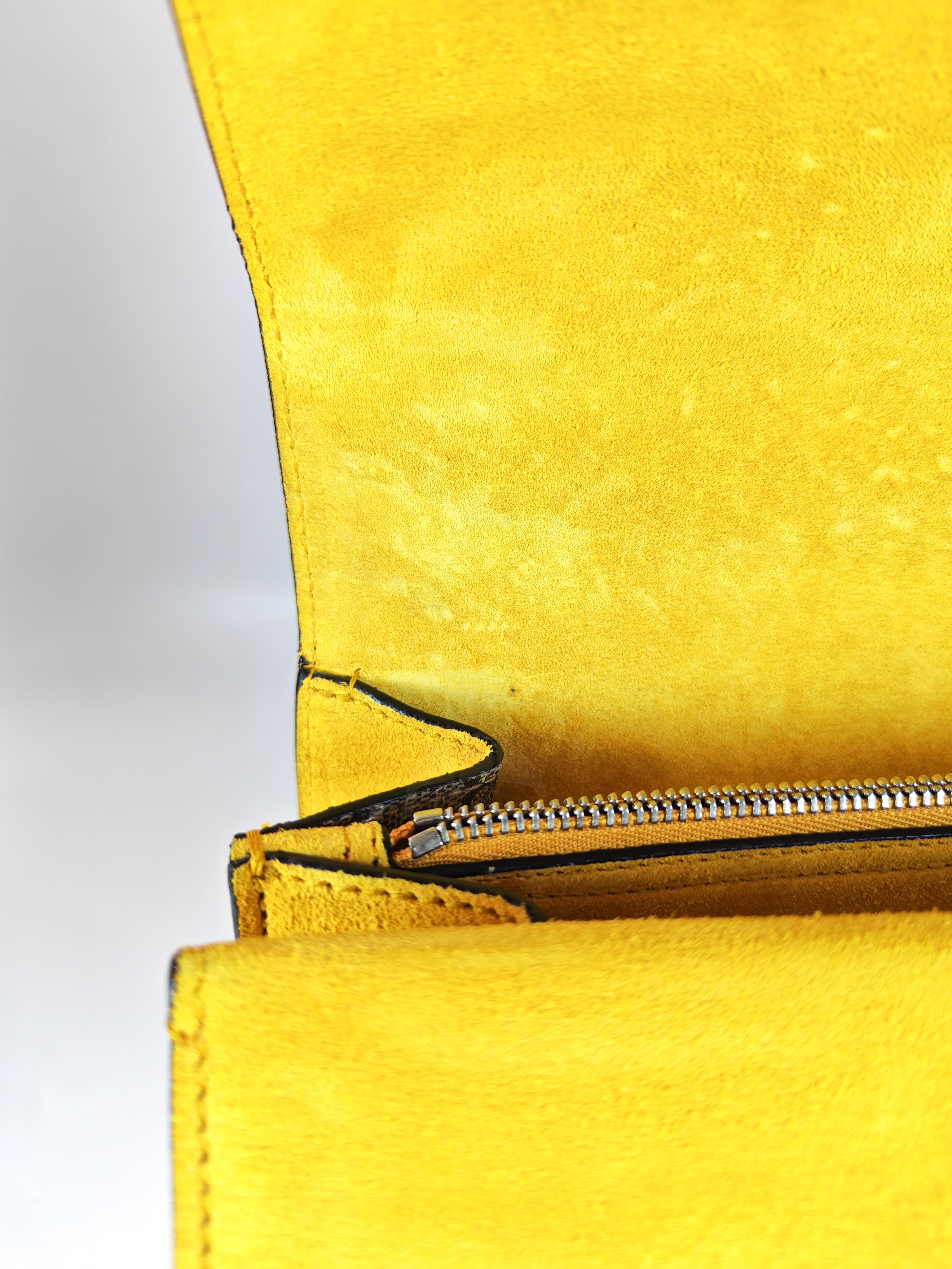 Dionysus Large Shoulder Bag with Yellow Suede and Supreme Canvas | Purse Maison Luxury Bags Shop