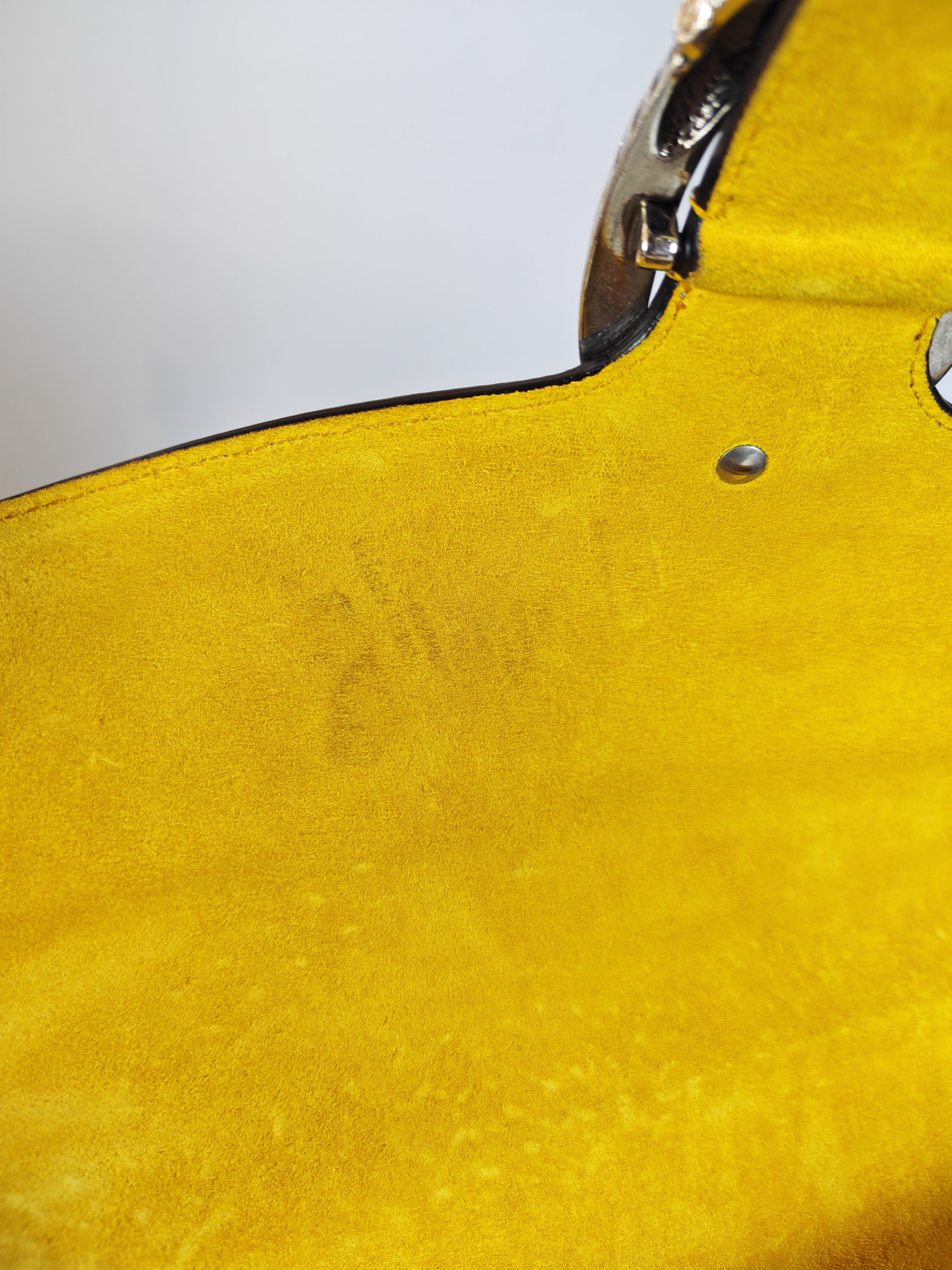 Dionysus Large Shoulder Bag with Yellow Suede and Supreme Canvas | Purse Maison Luxury Bags Shop