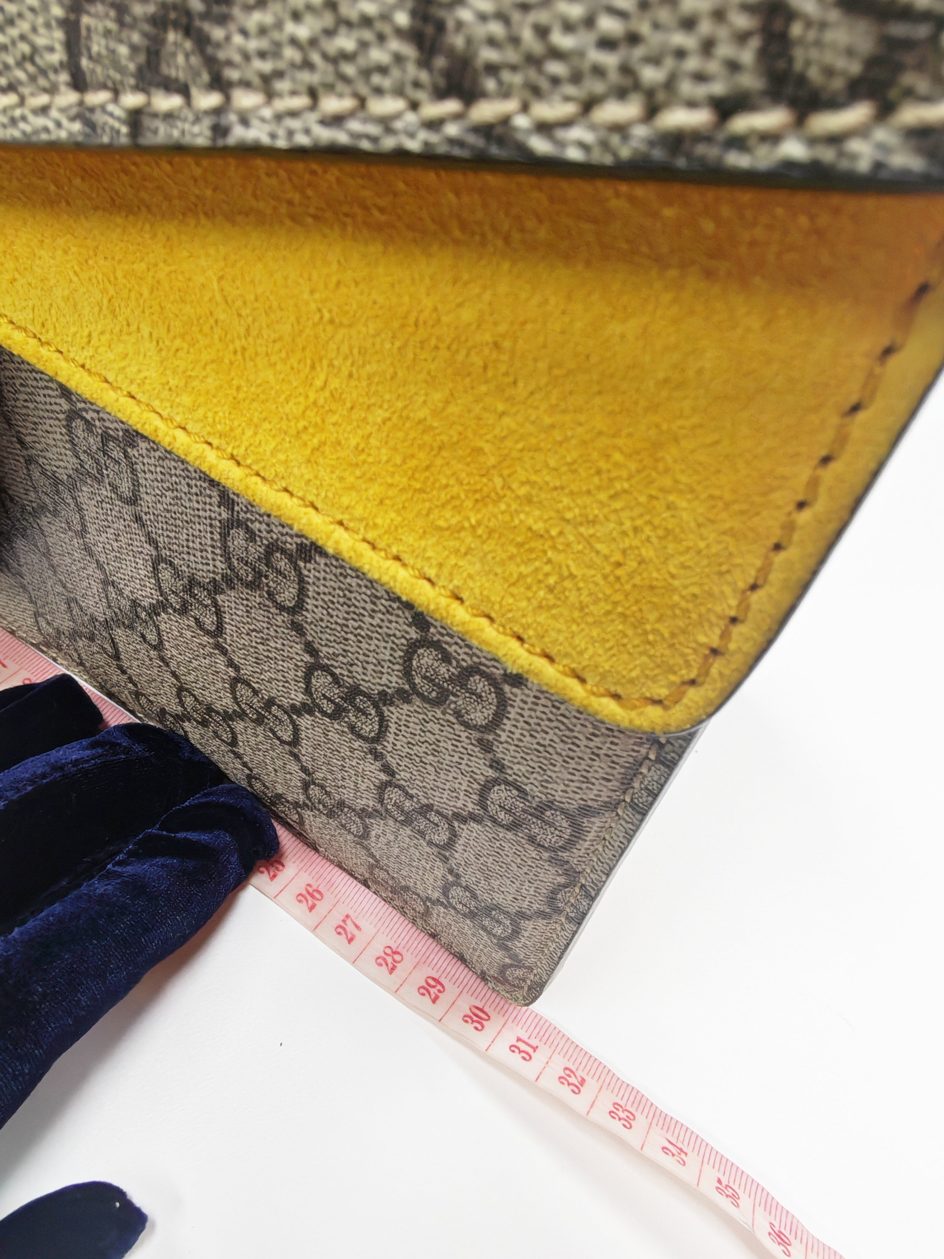 Dionysus Large Shoulder Bag with Yellow Suede and Supreme Canvas | Purse Maison Luxury Bags Shop