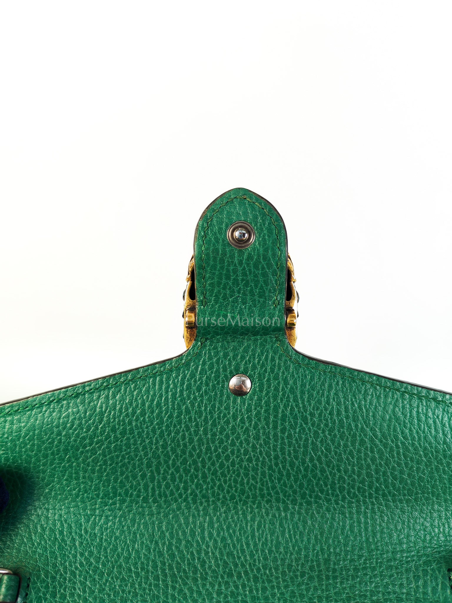 Dionysus Mini Chain Bag in Emerald Green Grained Leather Chain Bag | Purse Maison Luxury Bags Shop