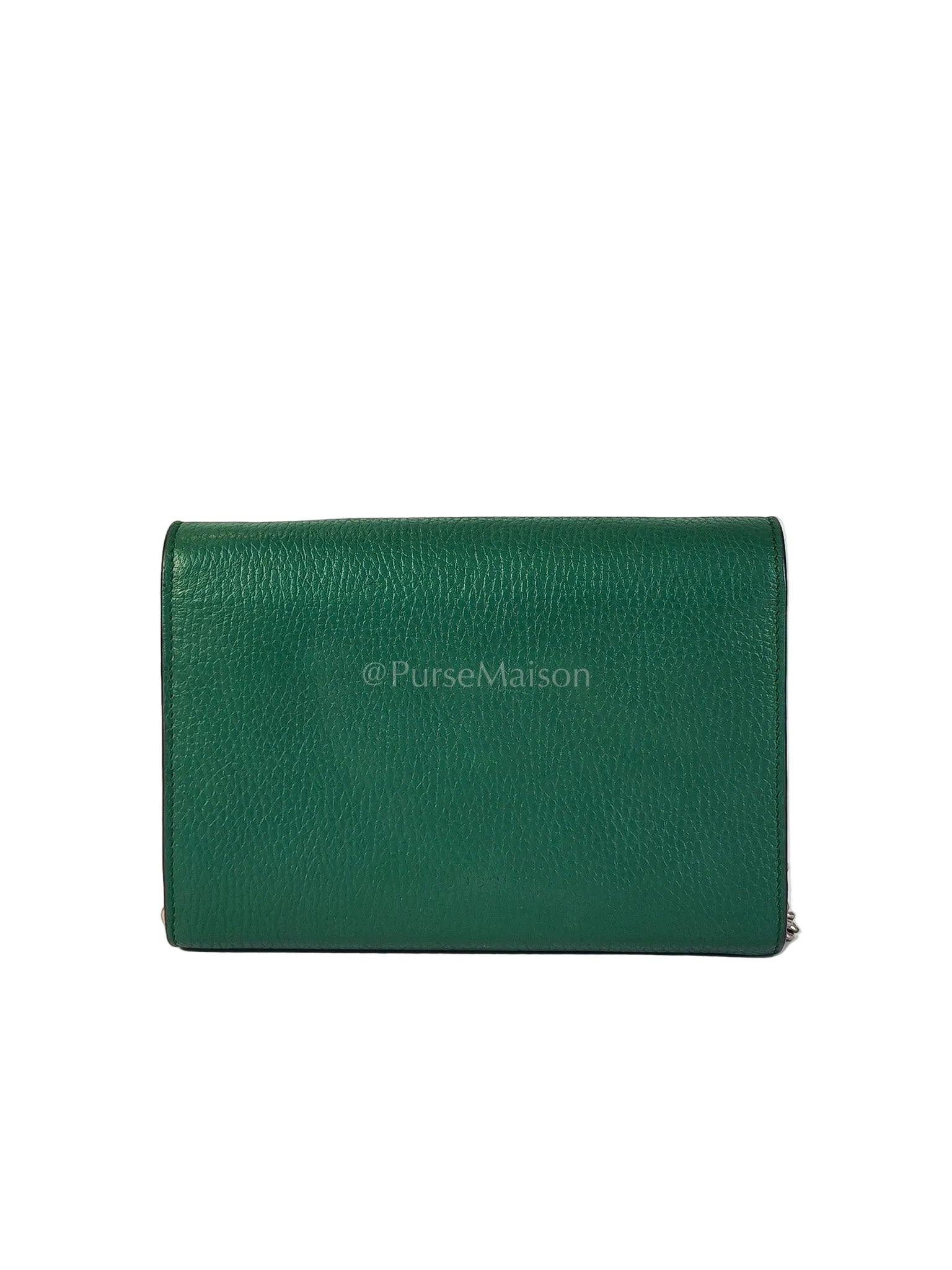 Dionysus Mini Chain Bag in Emerald Green Grained Leather Chain Bag | Purse Maison Luxury Bags Shop
