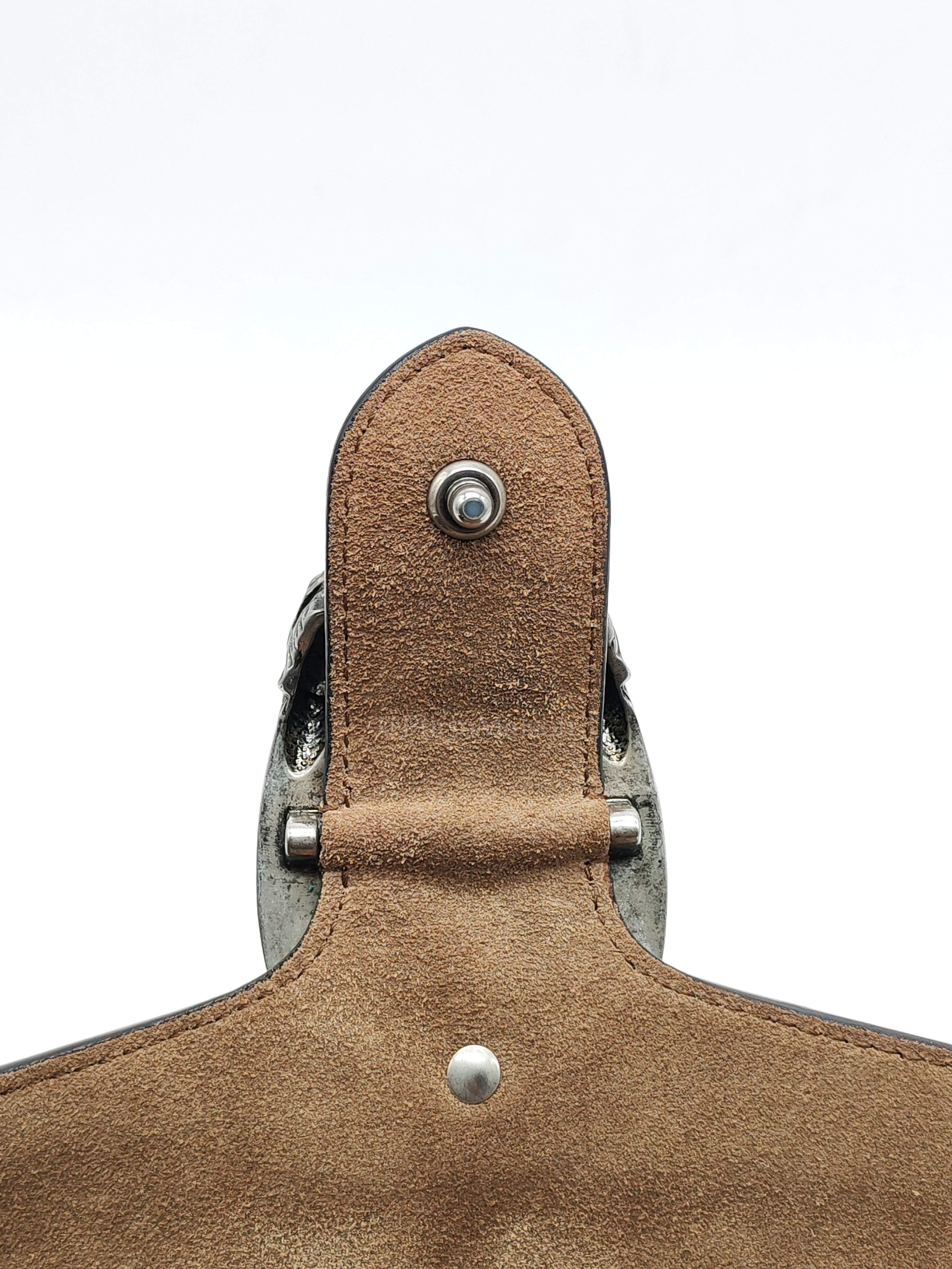 Dionysus Shoulder Bag Medium in GG Supreme Canvas Taupe Suede Leather | Purse Maison Luxury Bags Shop
