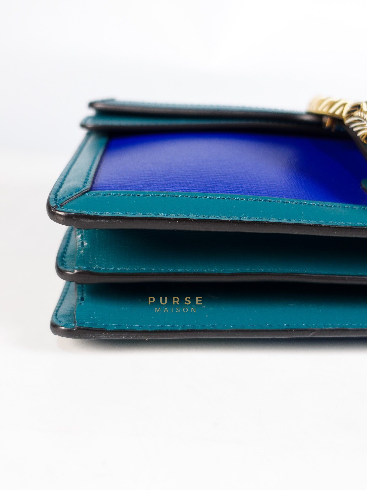 Dionysus Small Shoulder Bag in Blue & Green Silver Hardware | Purse Maison Luxury Bags Shop