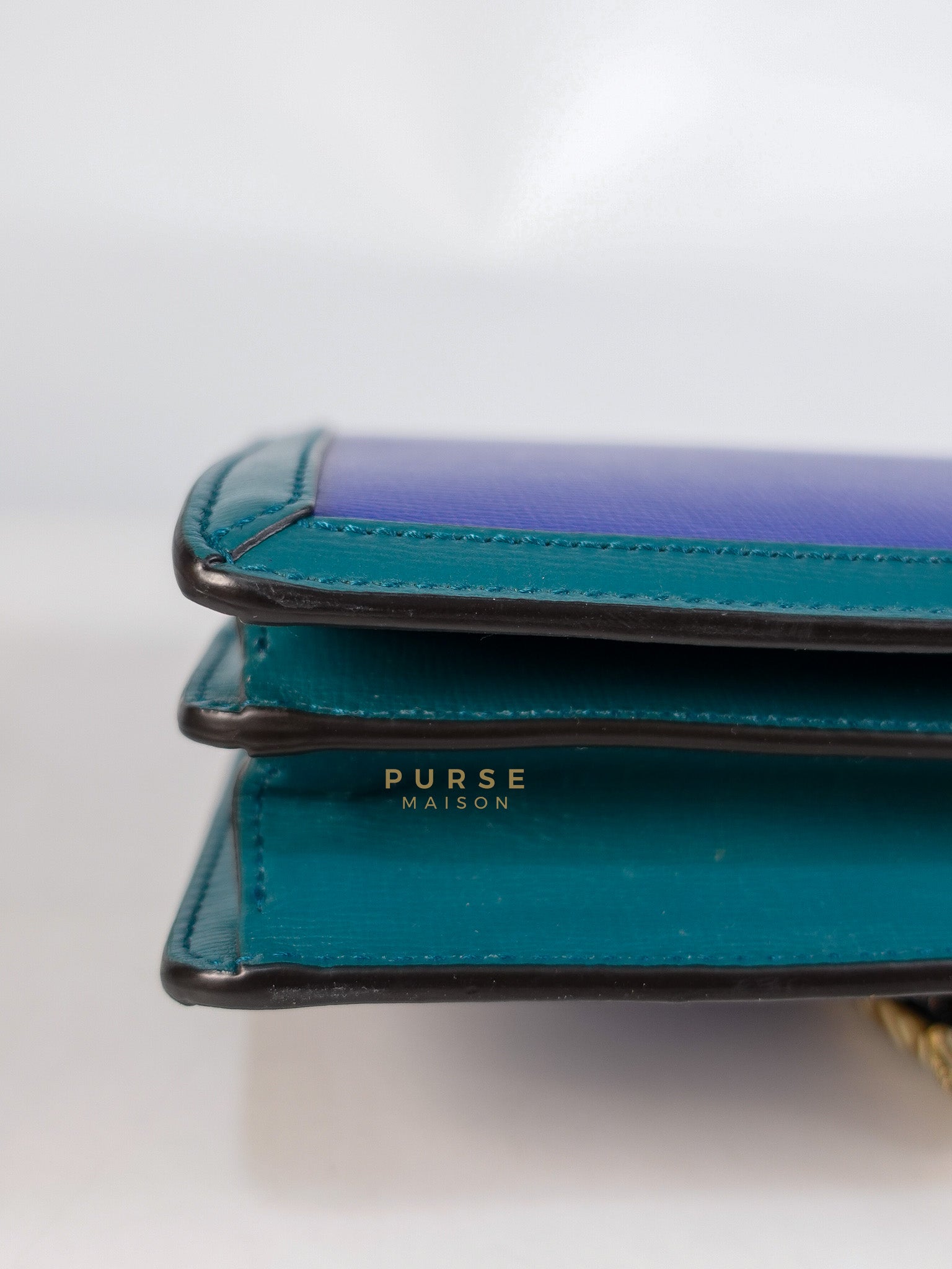 Dionysus Small Shoulder Bag in Blue & Green Silver Hardware | Purse Maison Luxury Bags Shop