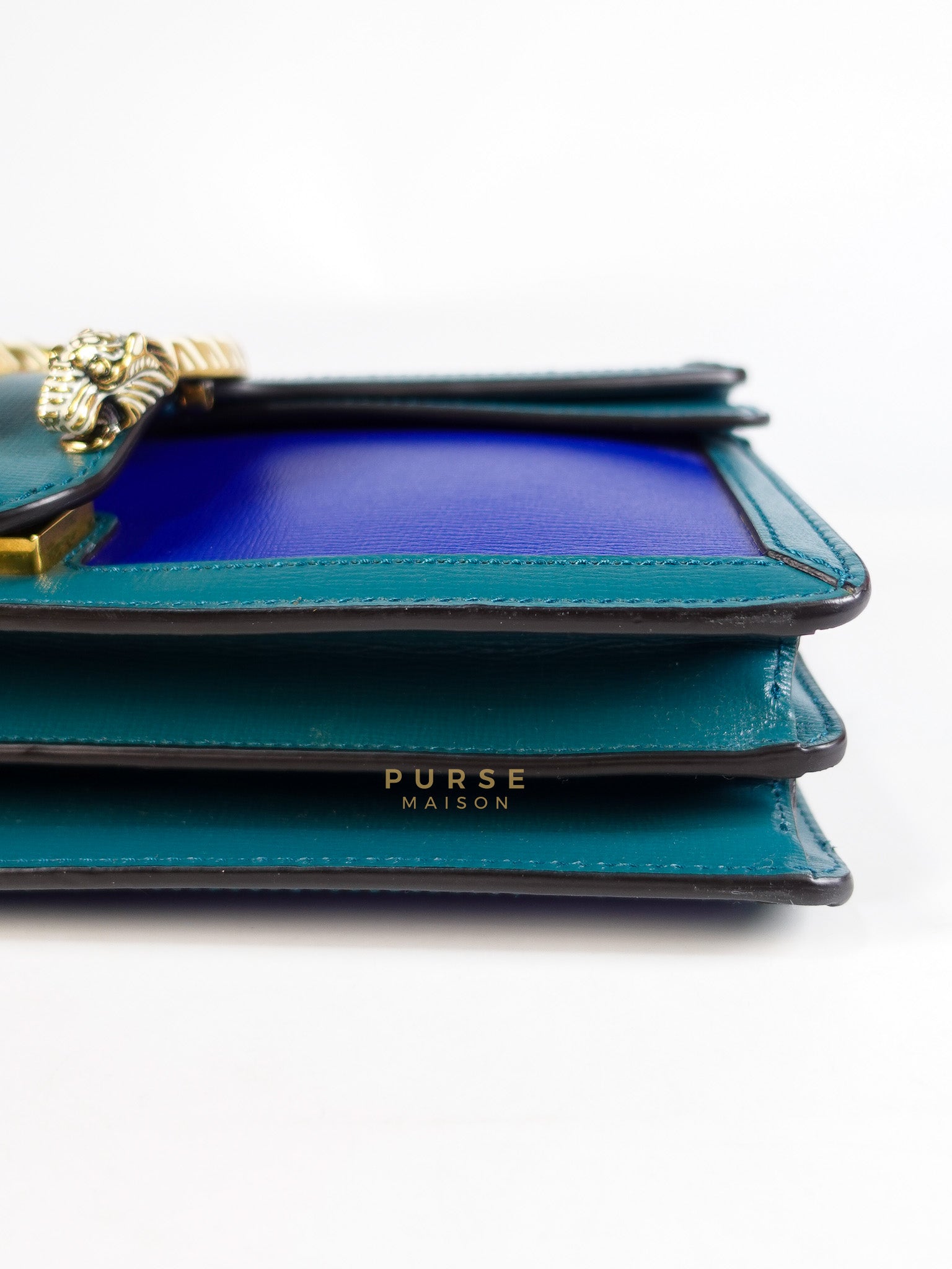 Dionysus Small Shoulder Bag in Blue & Green Silver Hardware | Purse Maison Luxury Bags Shop