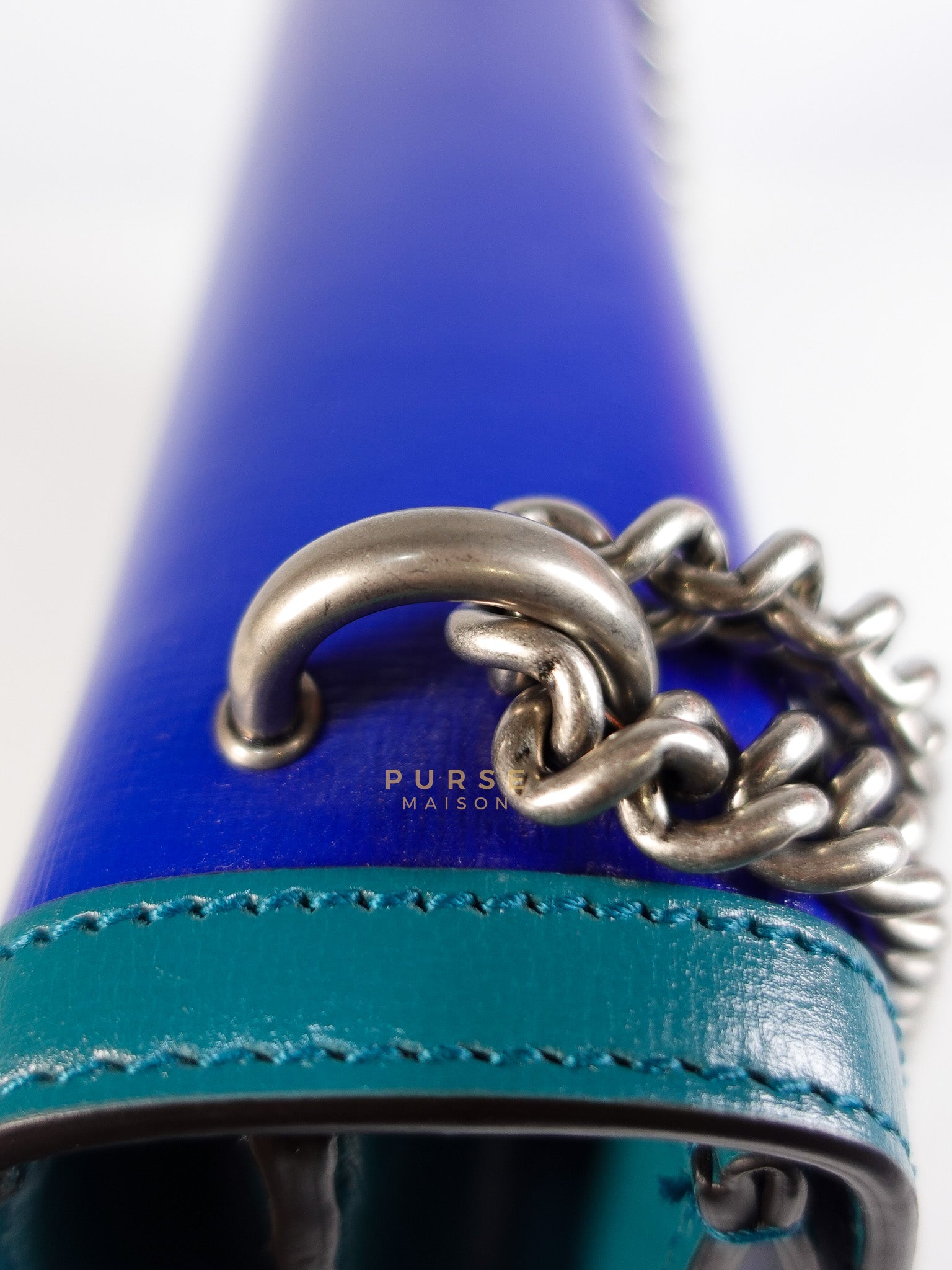 Dionysus Small Shoulder Bag in Blue & Green Silver Hardware | Purse Maison Luxury Bags Shop