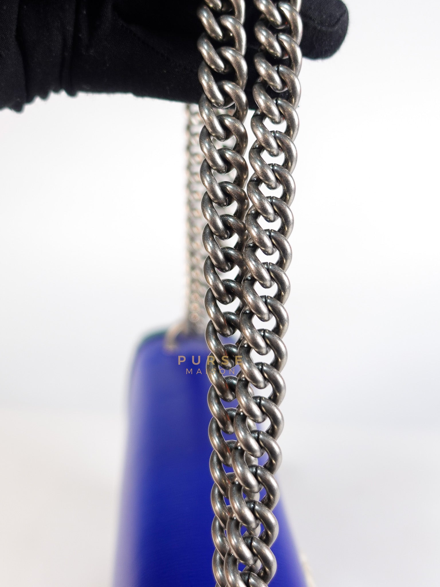 Dionysus Small Shoulder Bag in Blue & Green Silver Hardware | Purse Maison Luxury Bags Shop