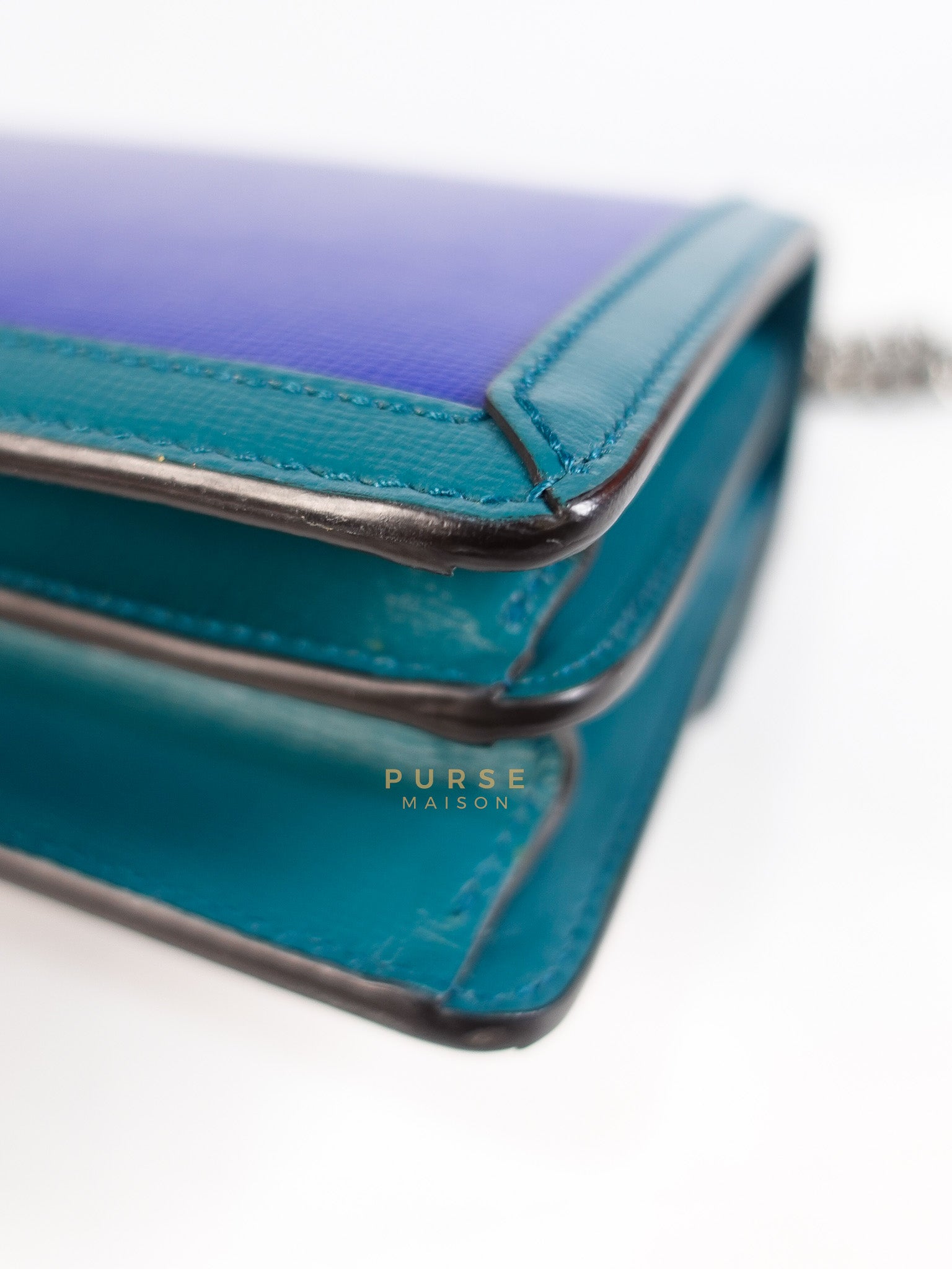Dionysus Small Shoulder Bag in Blue & Green Silver Hardware | Purse Maison Luxury Bags Shop