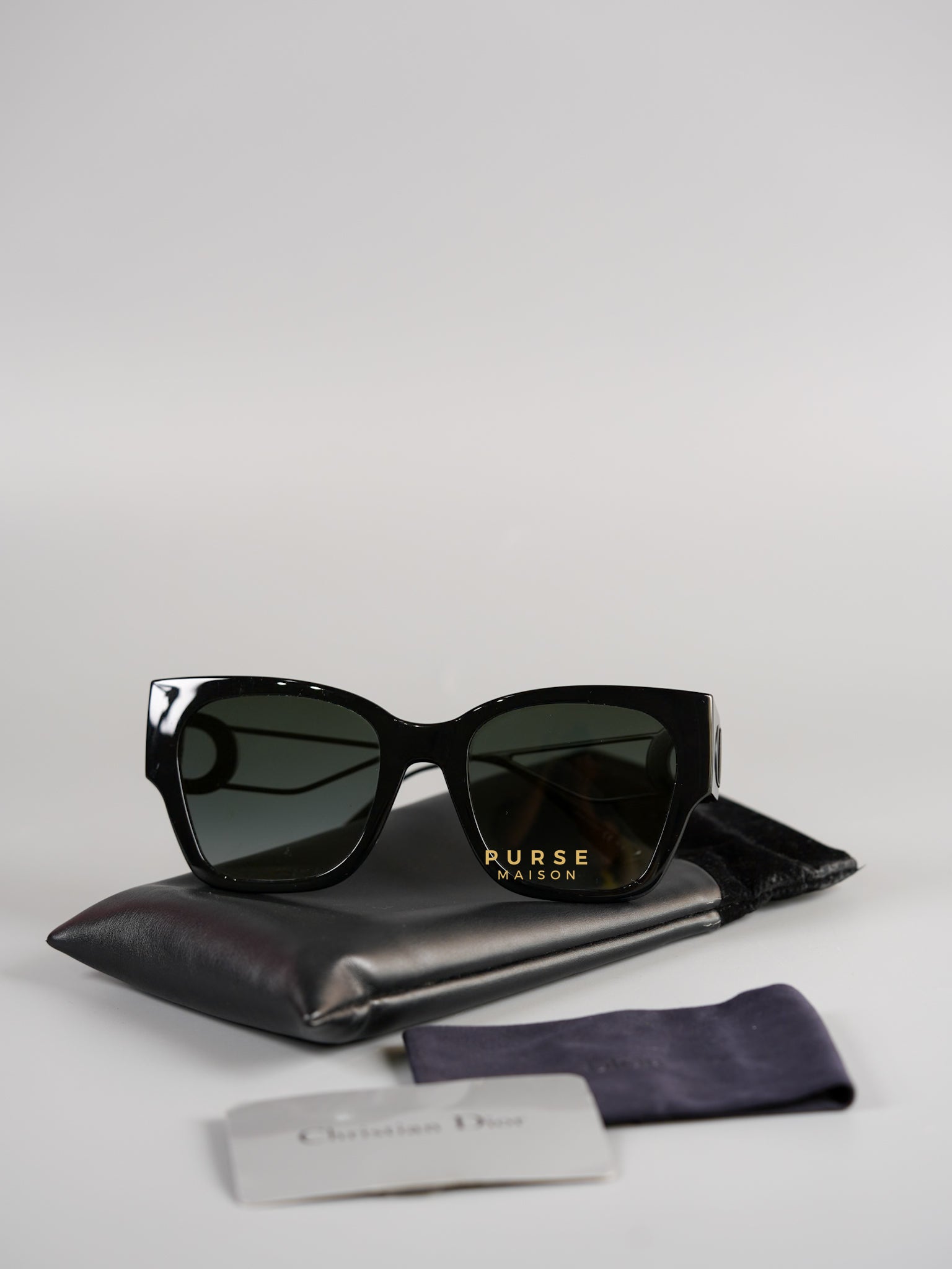 Dior 30 Montaigne Black 80711 Square Sunglasses | Purse Maison Luxury Bags Shop