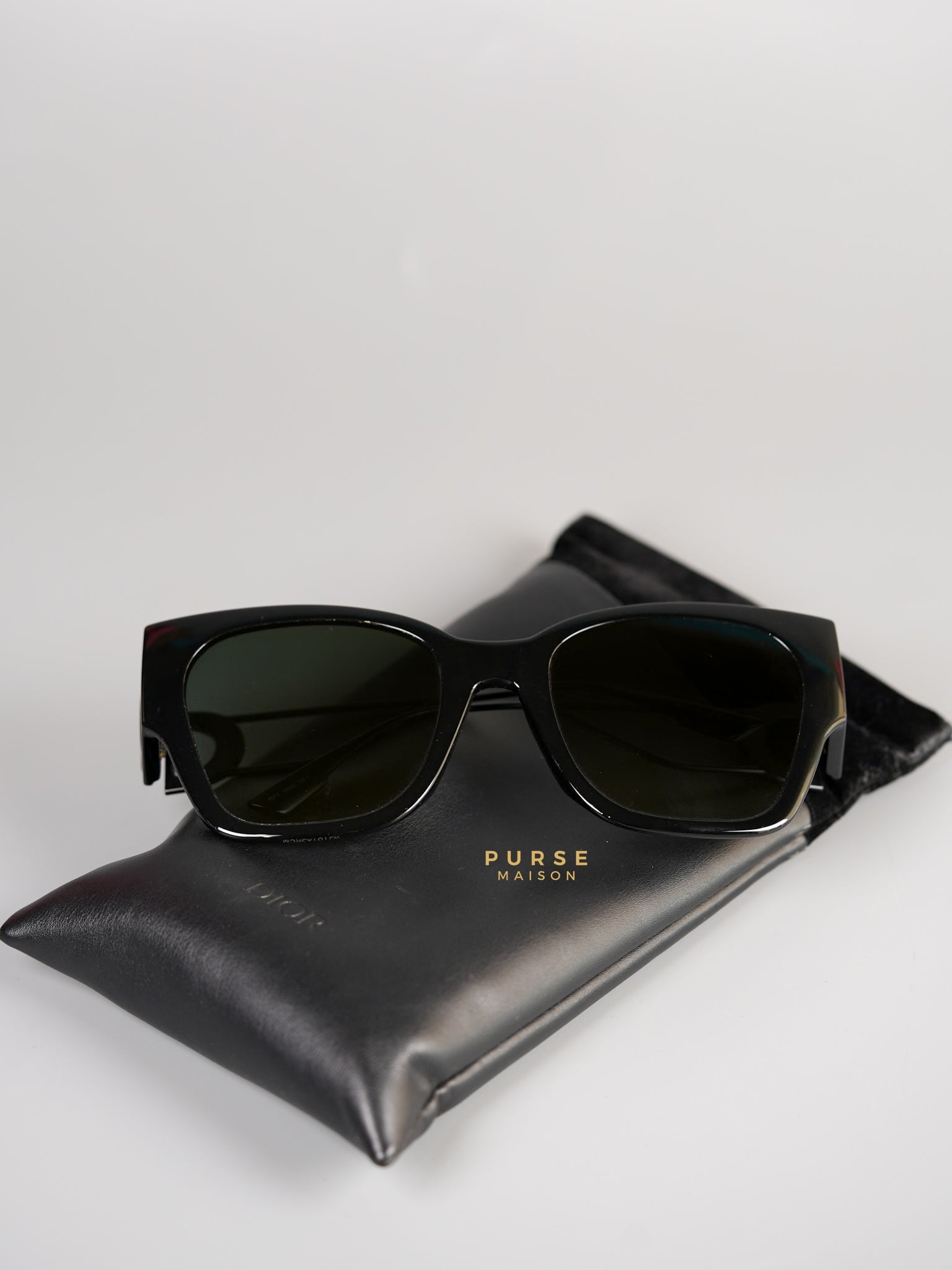 Dior 30 Montaigne Black 80711 Square Sunglasses | Purse Maison Luxury Bags Shop