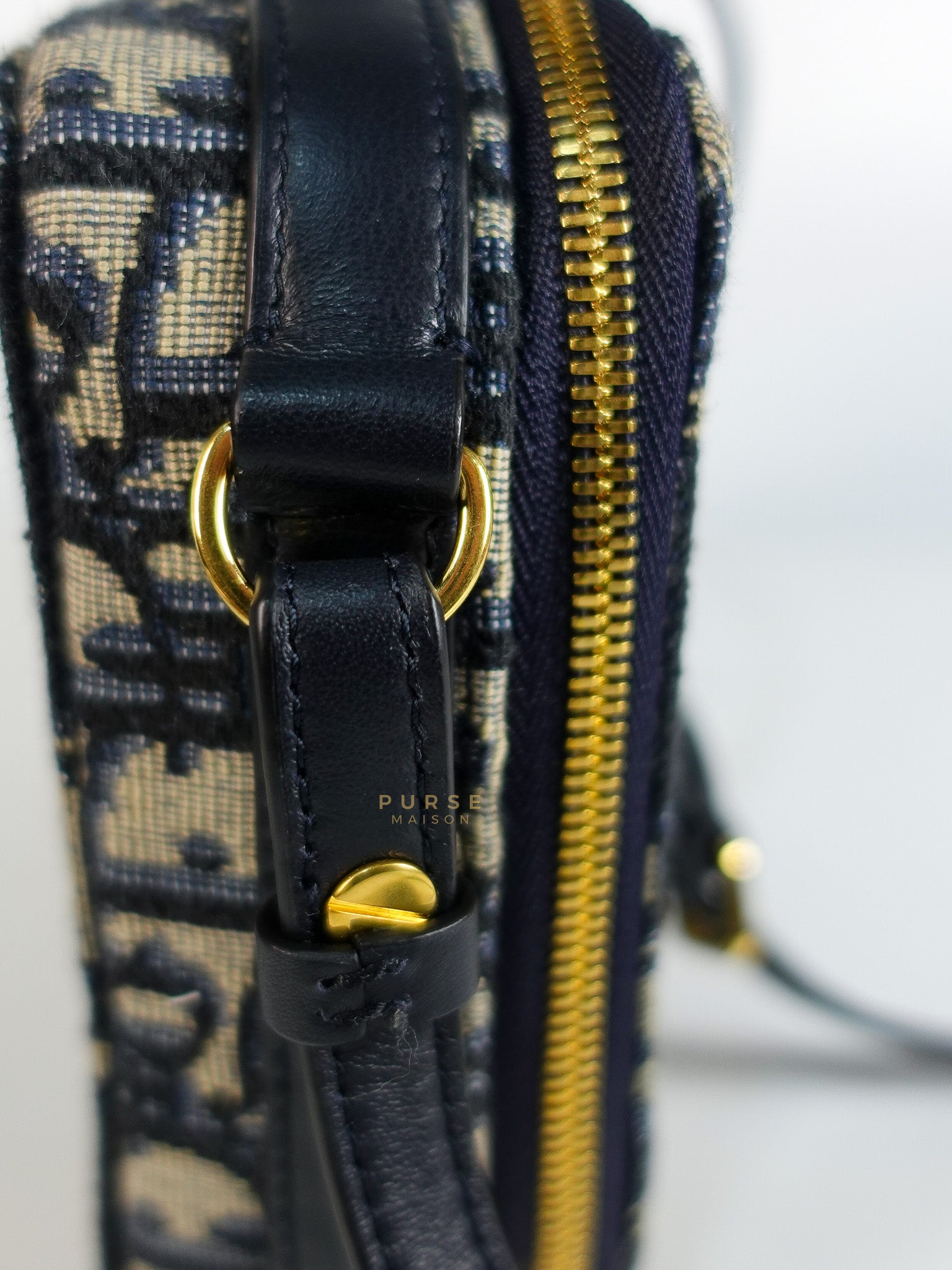 Dior 30 Montaigne Box Bag Small in Blue Oblique Jacquard & Gold Hardware | Purse Maison Luxury Bags Shop