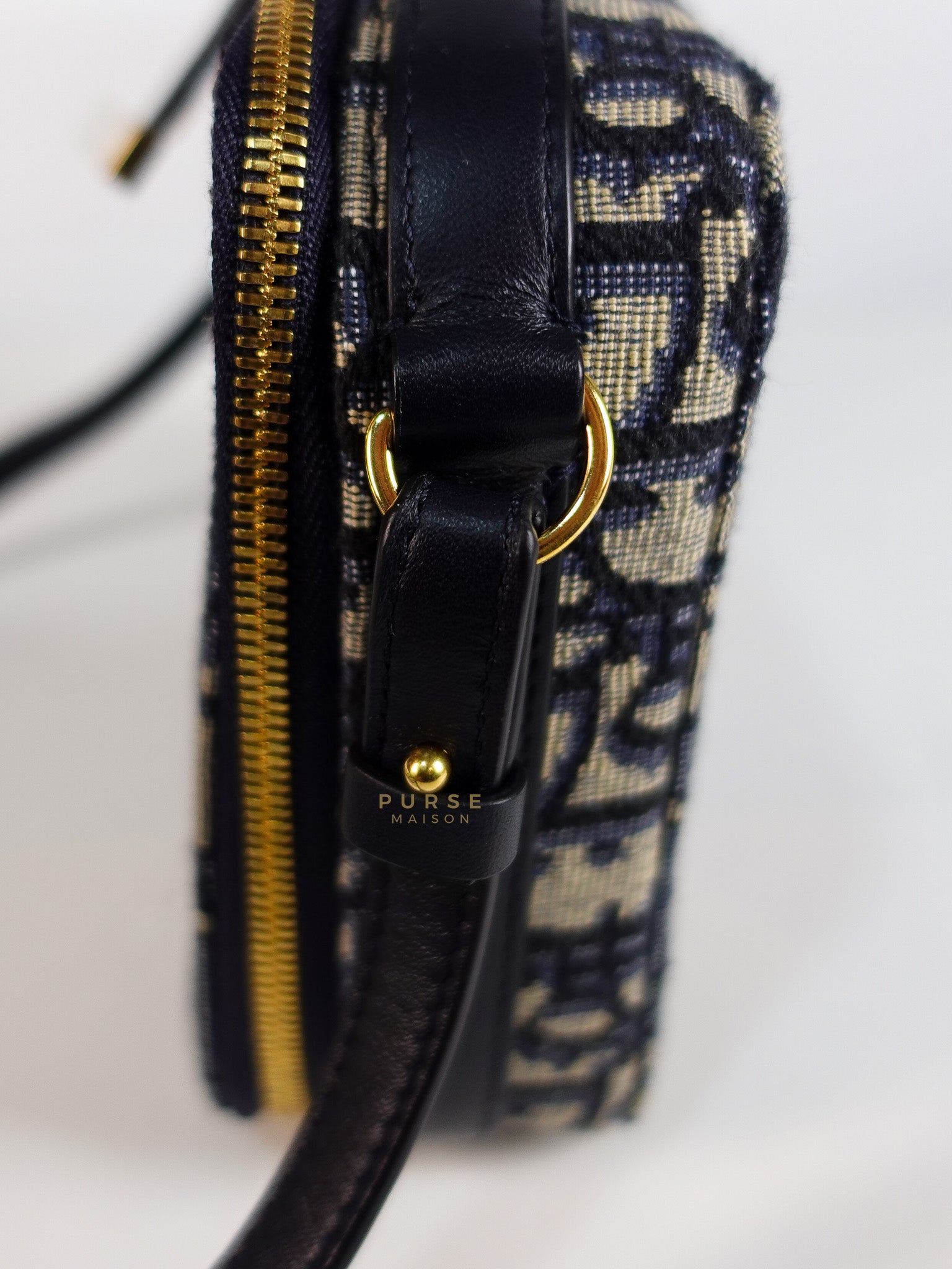 Dior 30 Montaigne Box Bag Small in Blue Oblique Jacquard & Gold Hardware | Purse Maison Luxury Bags Shop