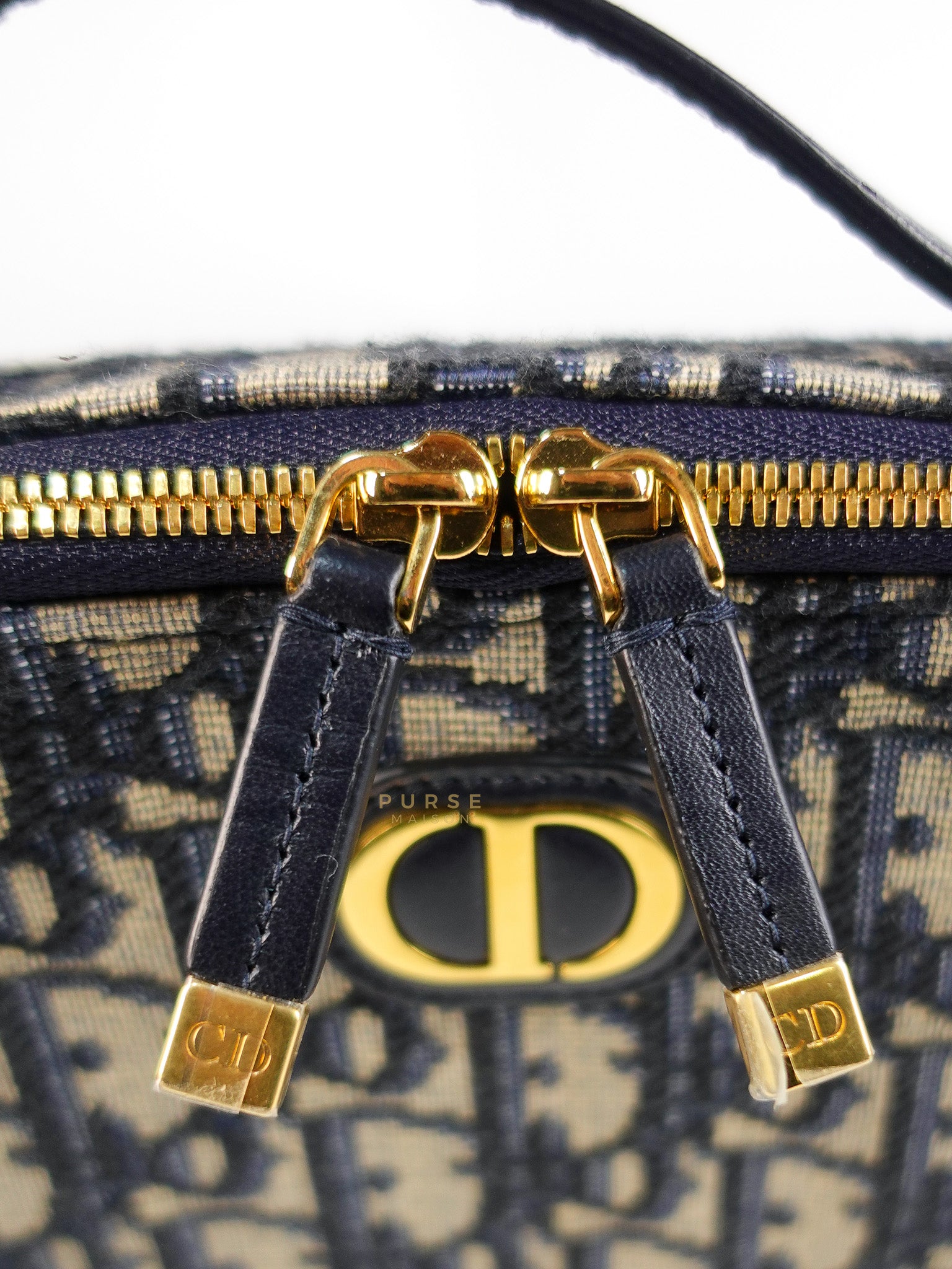 Dior 30 Montaigne Box Bag Small in Blue Oblique Jacquard & Gold Hardware | Purse Maison Luxury Bags Shop
