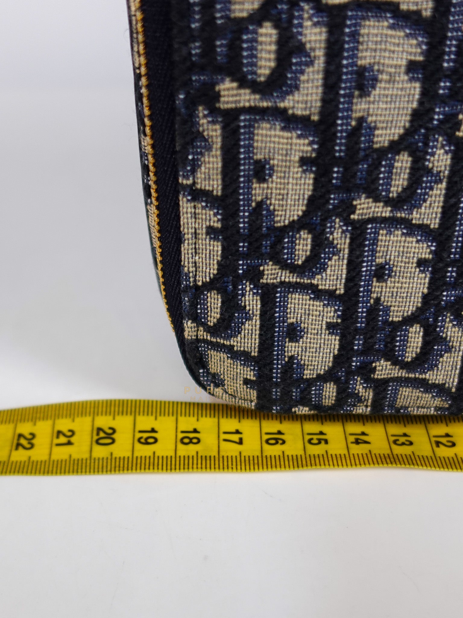 Dior 30 Montaigne Box Bag Small in Blue Oblique Jacquard & Gold Hardware | Purse Maison Luxury Bags Shop