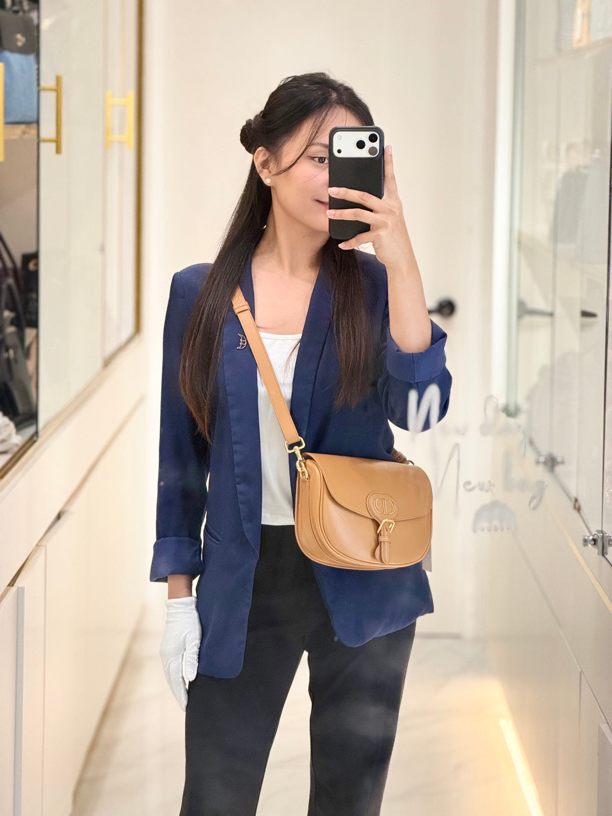 Dior Bobby Crossbody Bag Medium in Cognac Calfskin Leather | Purse Maison Luxury Bags Shop