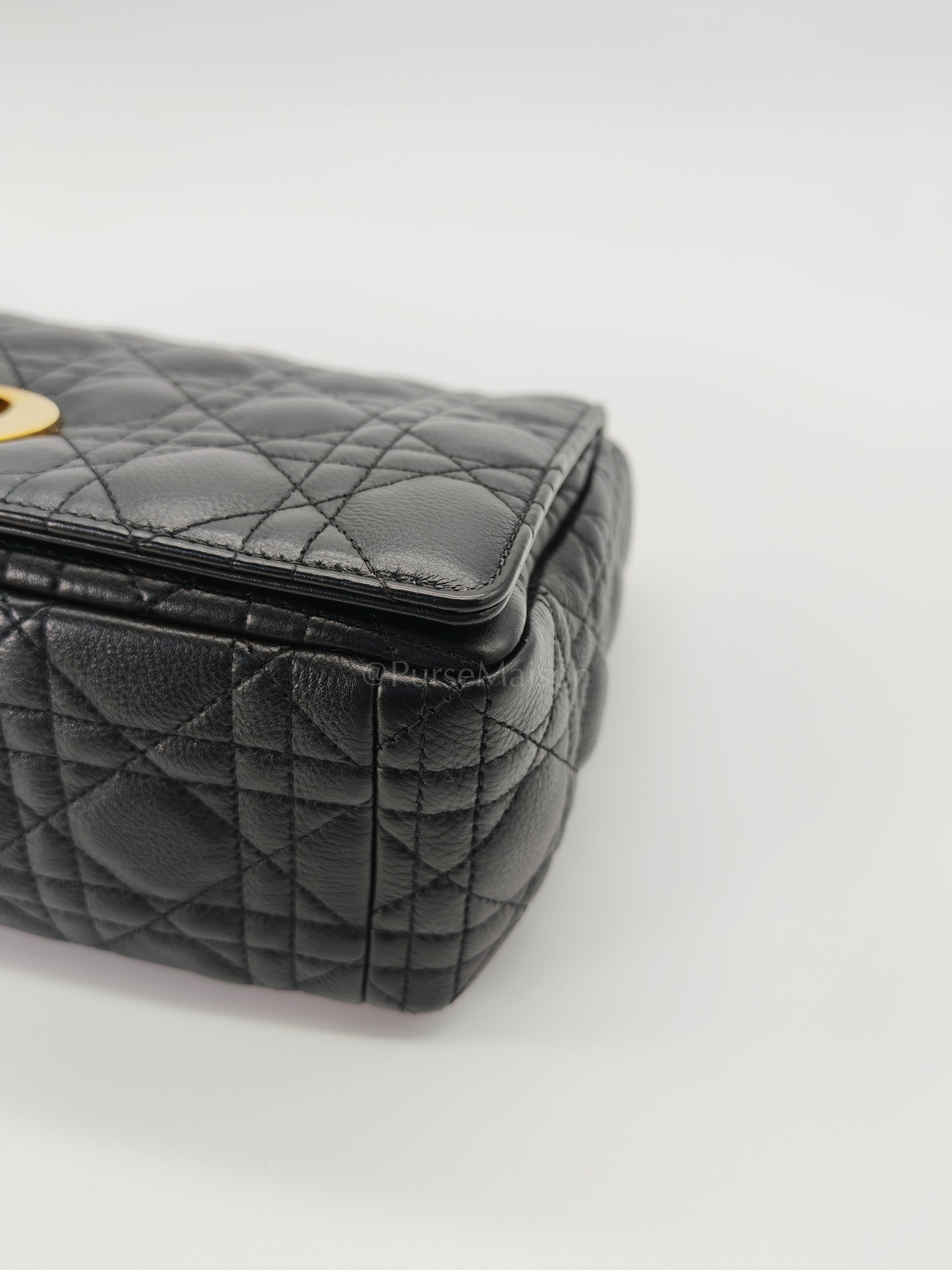 Dior Caro Large in Black Supple Cannage Calfskin Leather Chain Bag | Purse Maison Luxury Bags Shop