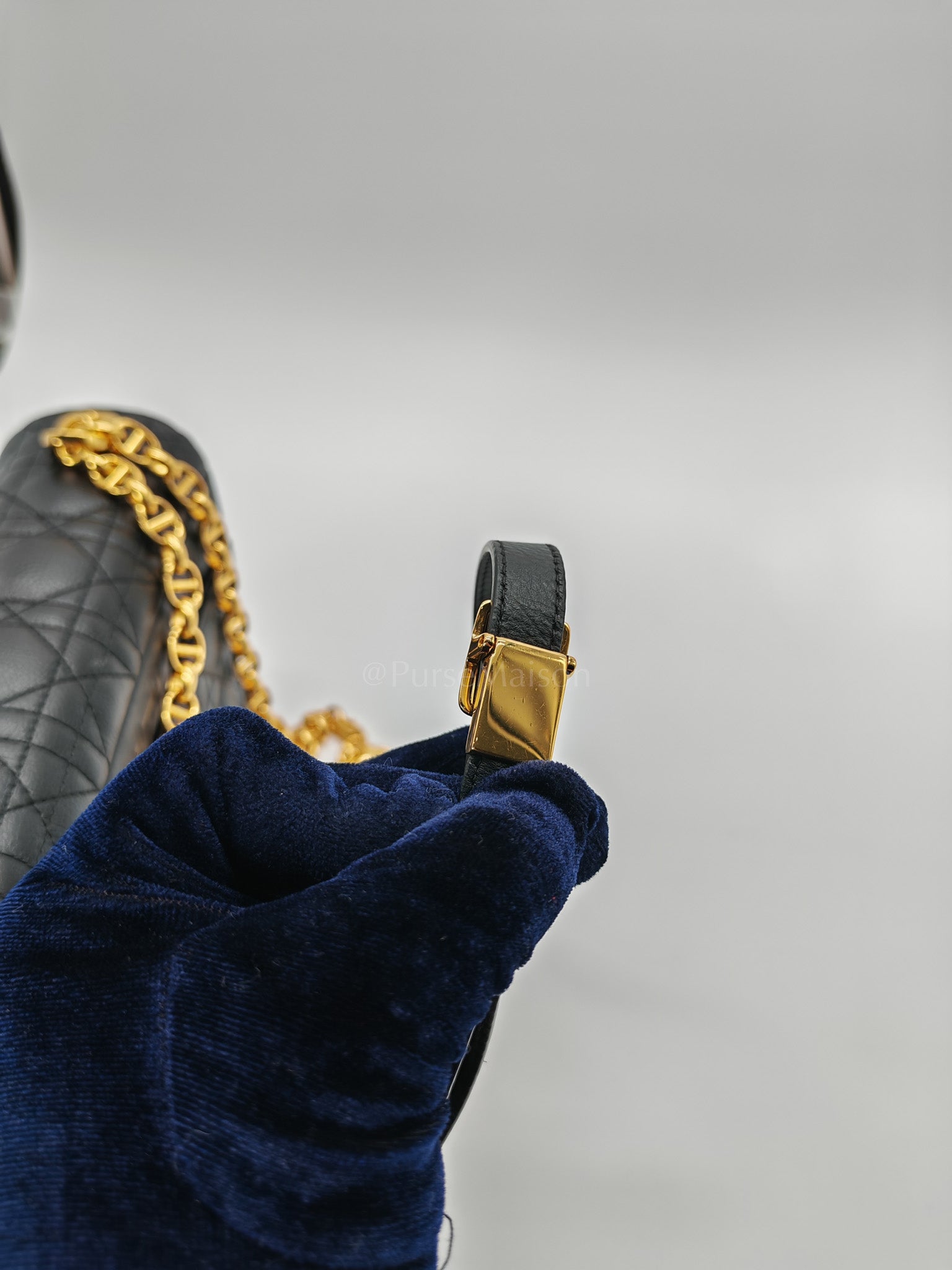 Dior Caro Large in Black Supple Cannage Calfskin Leather Chain Bag | Purse Maison Luxury Bags Shop