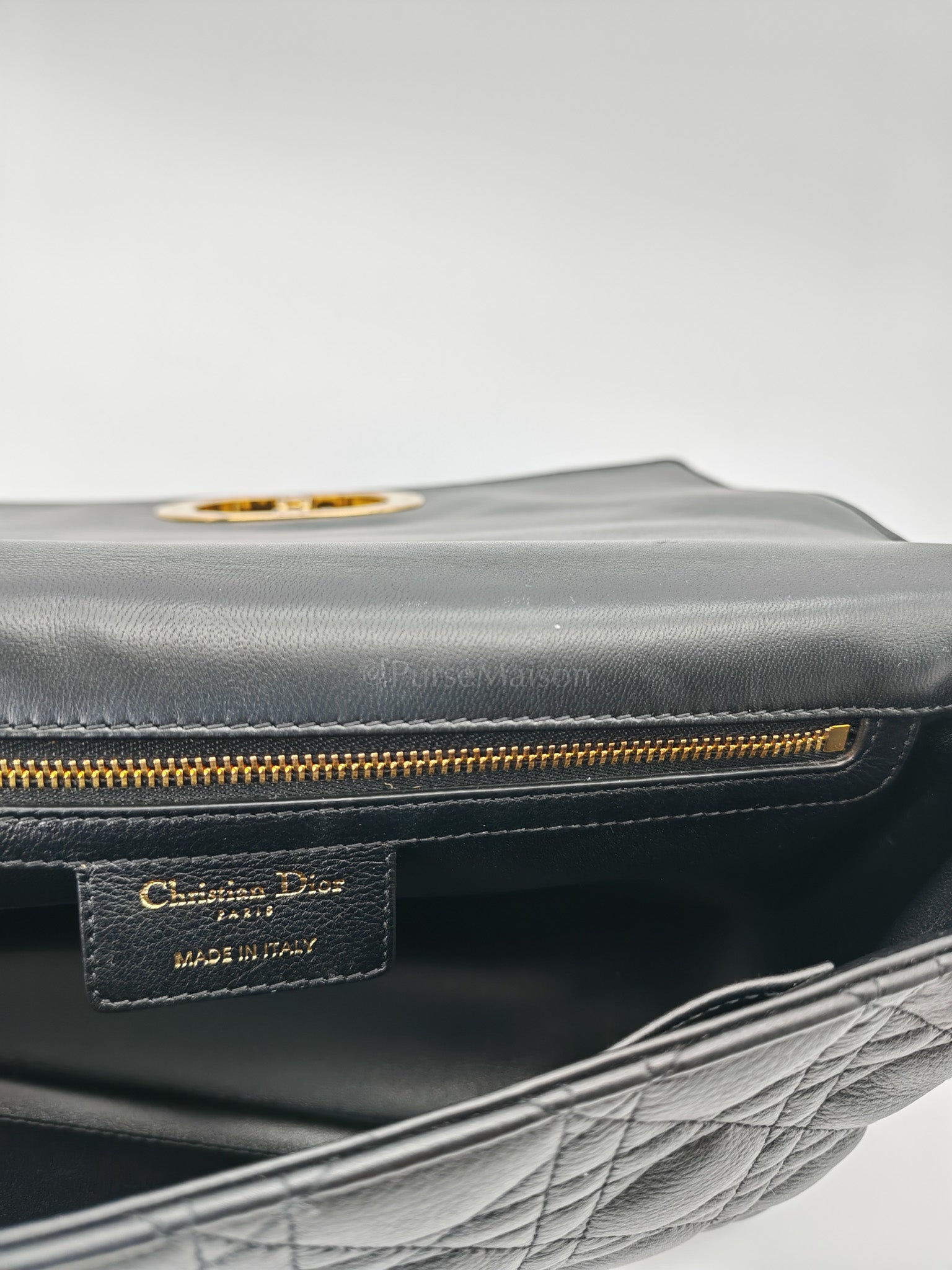 Dior Caro Large in Black Supple Cannage Calfskin Leather Chain Bag | Purse Maison Luxury Bags Shop