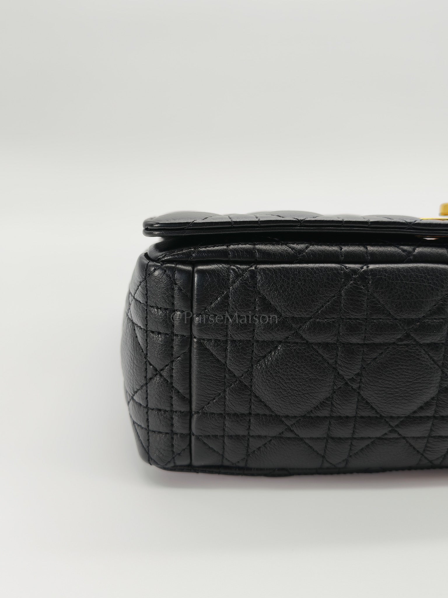 Dior Caro Large in Black Supple Cannage Calfskin Leather Chain Bag | Purse Maison Luxury Bags Shop