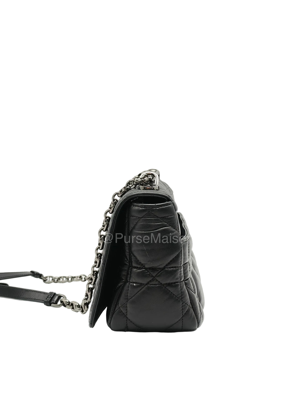 Dior Caro Medium in Black Lambskin Leather Chain Shoulder Bag | Purse Maison Luxury Bags Shop