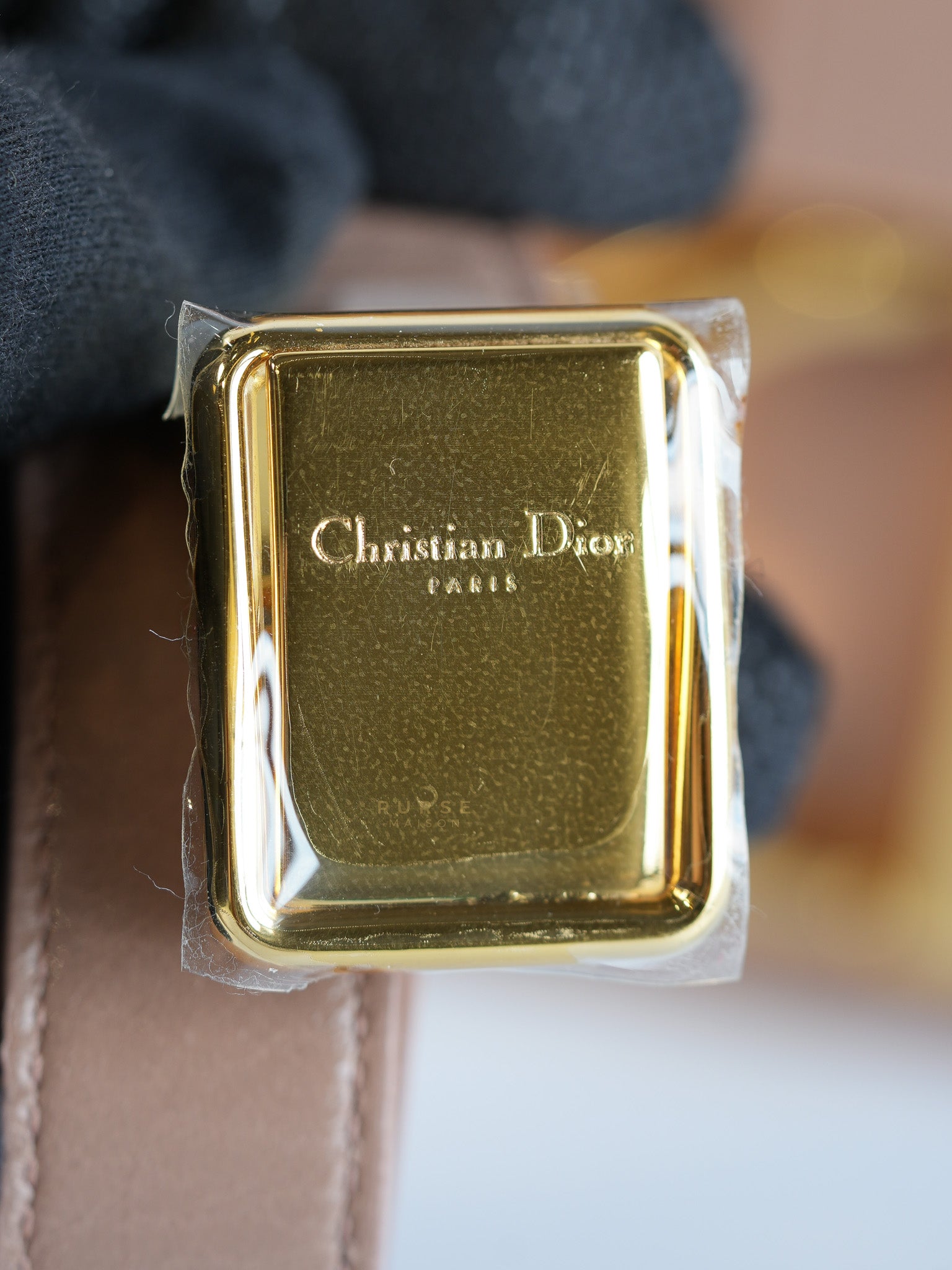 Dior 30 Montiage Flap in Beige Crinkled Leather | Purse Maison Luxury Bags Shop