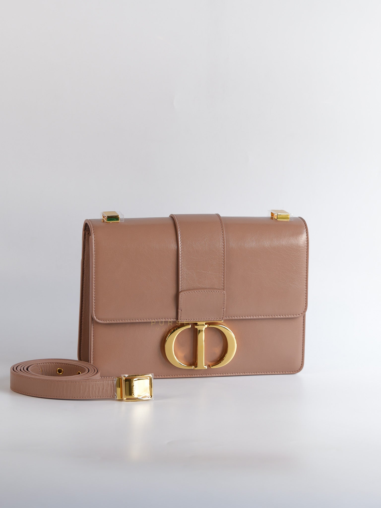 Dior 30 Montiage Flap in Beige Crinkled Leather | Purse Maison Luxury Bags Shop