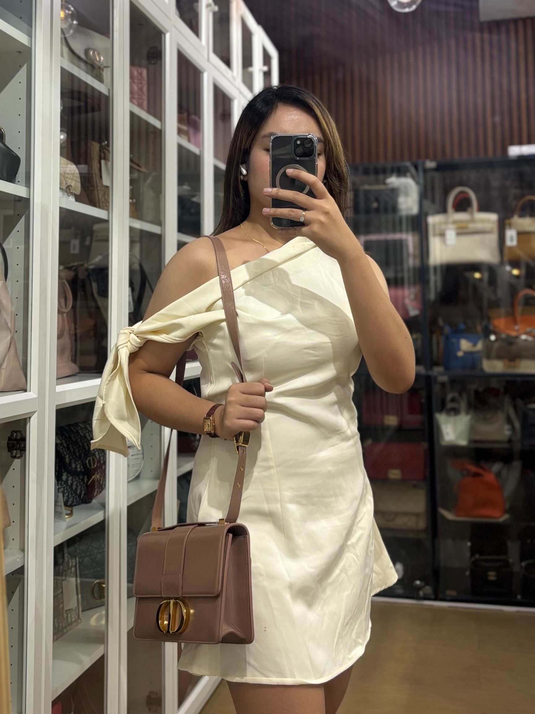 Dior Montaigne 30 Flap in Rose Shiny Calfskin Leather | Purse Maison Luxury Bags Shop