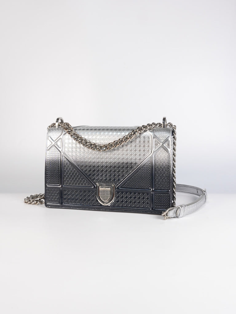 Diorama Silver and Black Crossbody Bag | Purse Maison Luxury Bags Shop