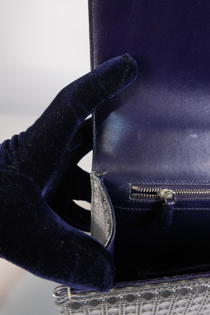 Diorama Silver and Black Crossbody Bag | Purse Maison Luxury Bags Shop