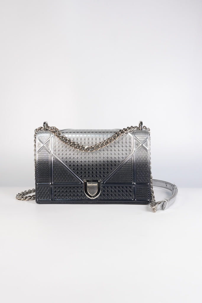 Diorama Silver and Black Crossbody Bag | Purse Maison Luxury Bags Shop