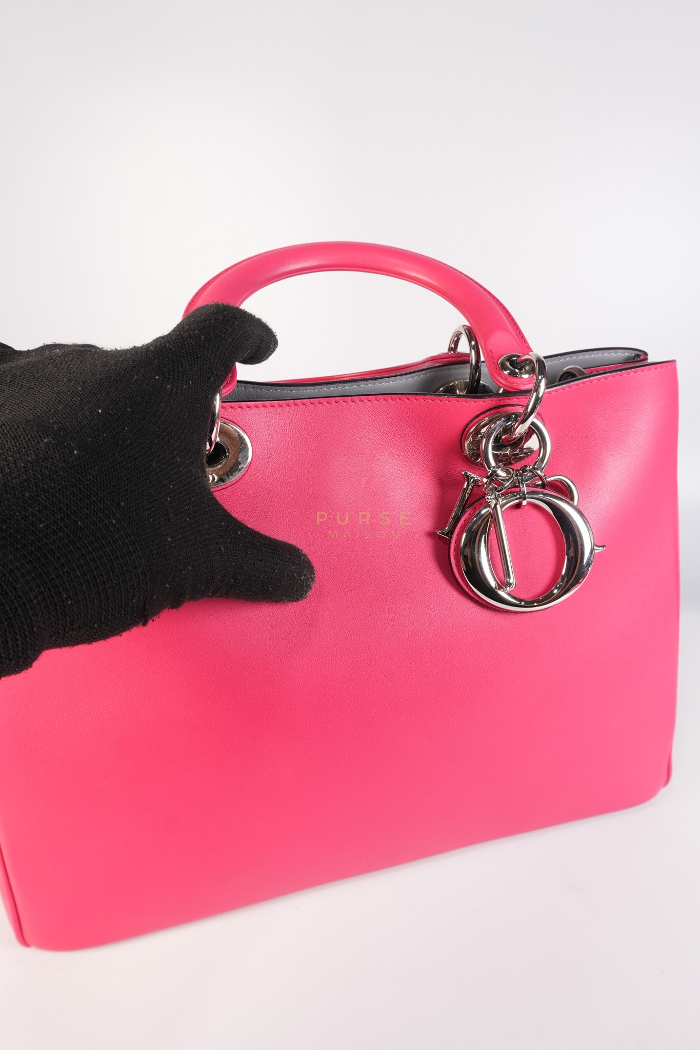 Diorissimo Medium in Pink Calfskin Leather Shoulder Bag | Purse Maison Luxury Bags Shop