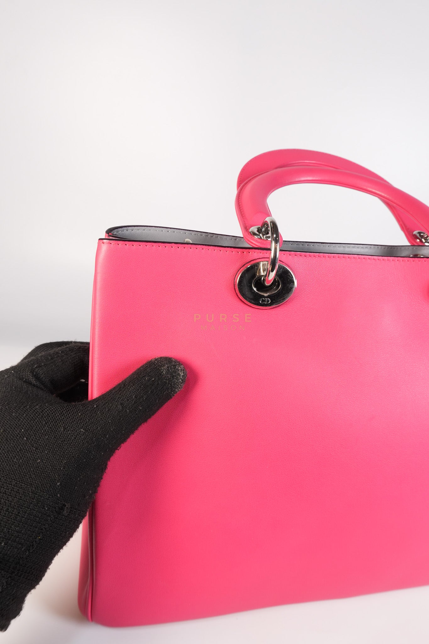 Diorissimo Medium in Pink Calfskin Leather Shoulder Bag | Purse Maison Luxury Bags Shop