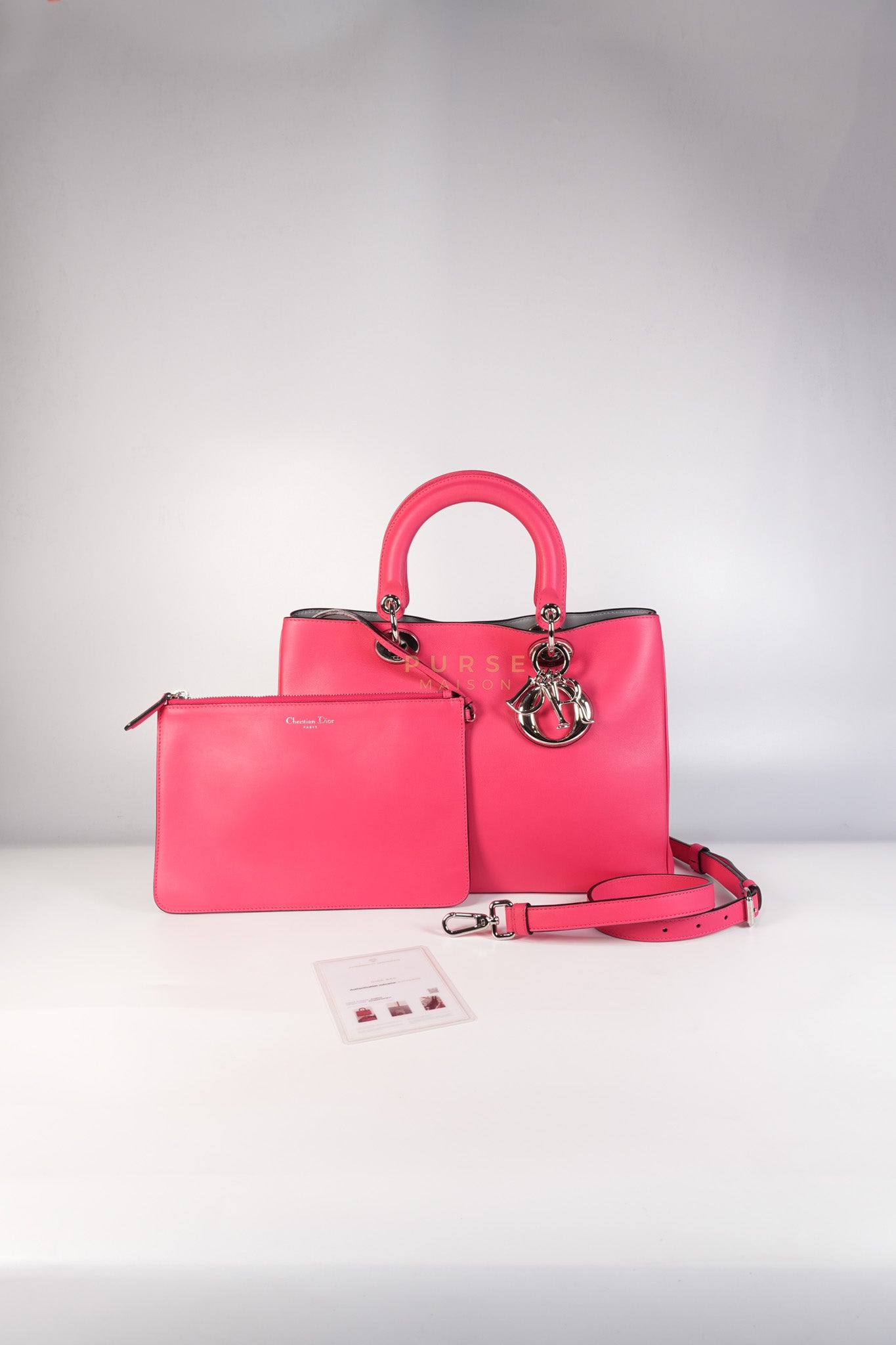 Diorissimo Medium in Pink Calfskin Leather Shoulder Bag | Purse Maison Luxury Bags Shop