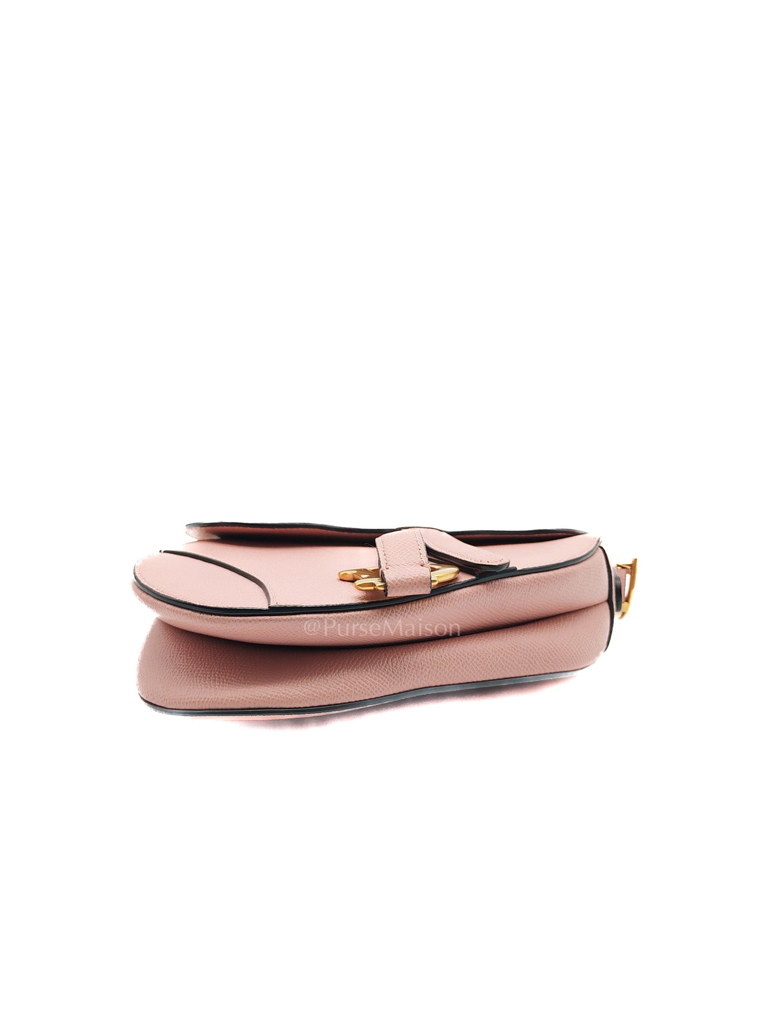 Dior Saddle Bag in Blush Pink Grained Calfskin Leather Shoulder Bag