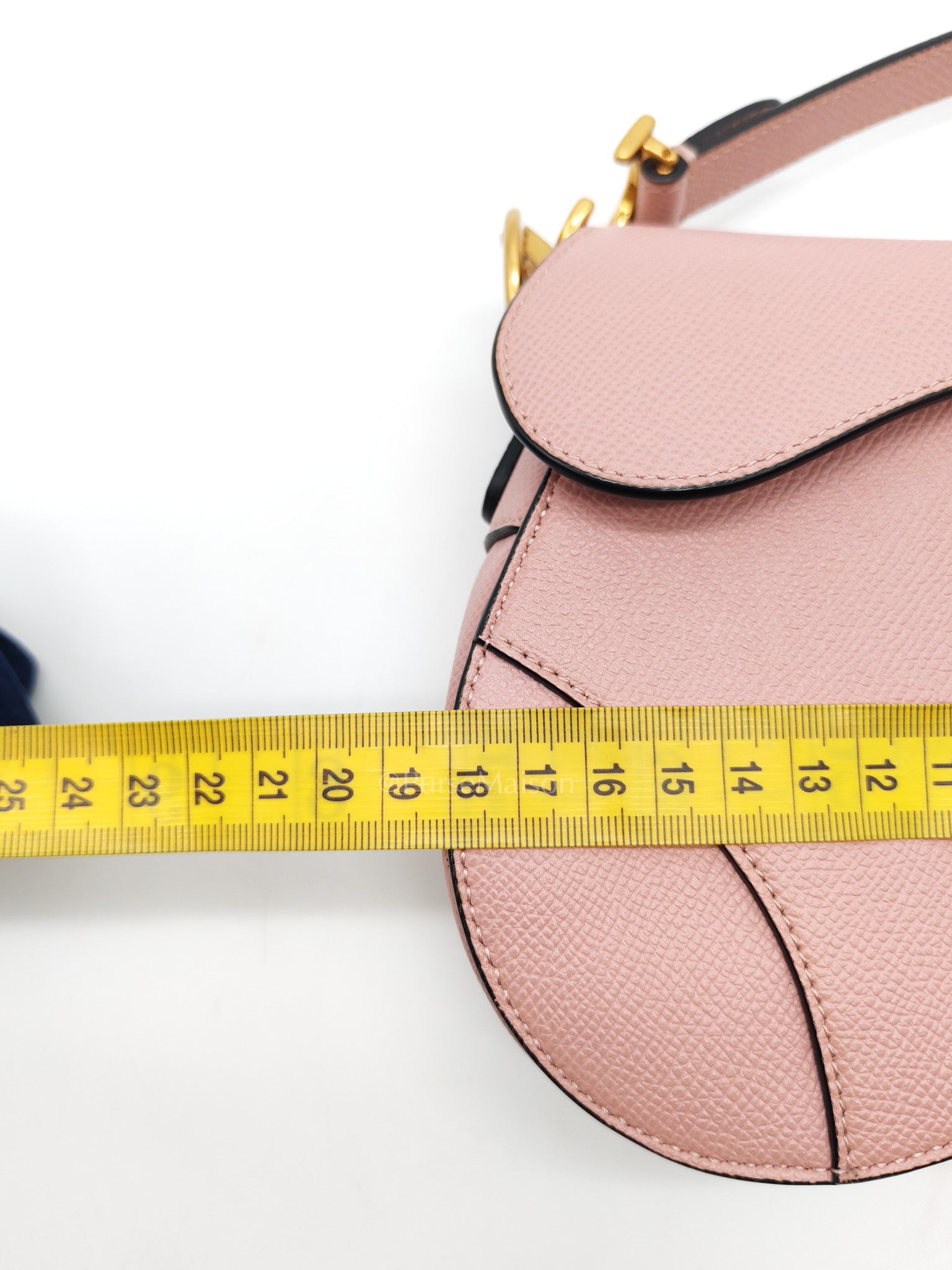 Dior Saddle Bag in Blush Pink Grained Calfskin Leather Shoulder Bag
