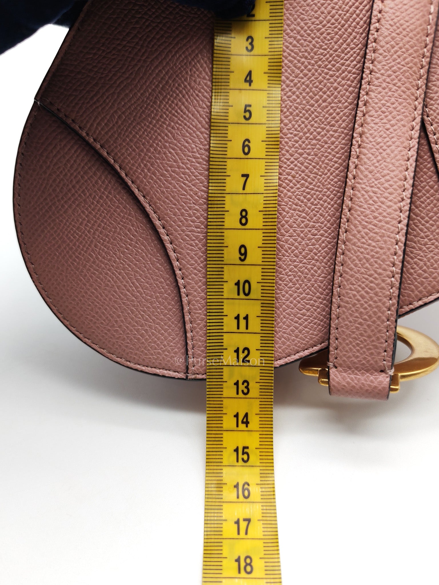 Dior Saddle Bag in Blush Pink Grained Calfskin Leather Shoulder Bag