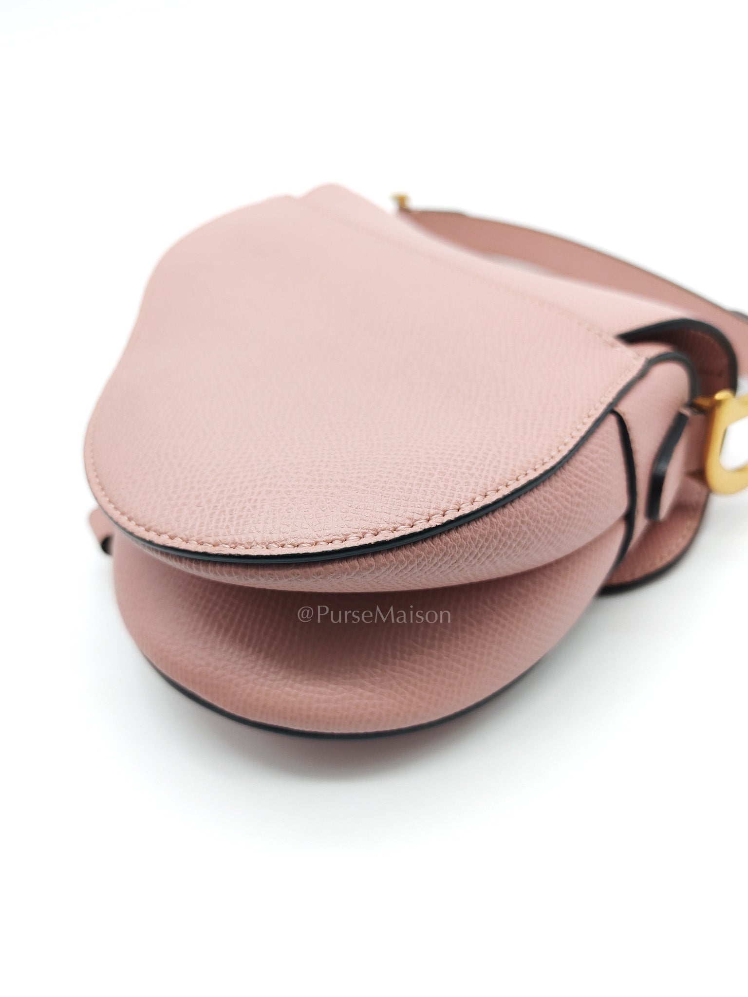Dior Saddle Bag in Blush Pink Grained Calfskin Leather Shoulder Bag