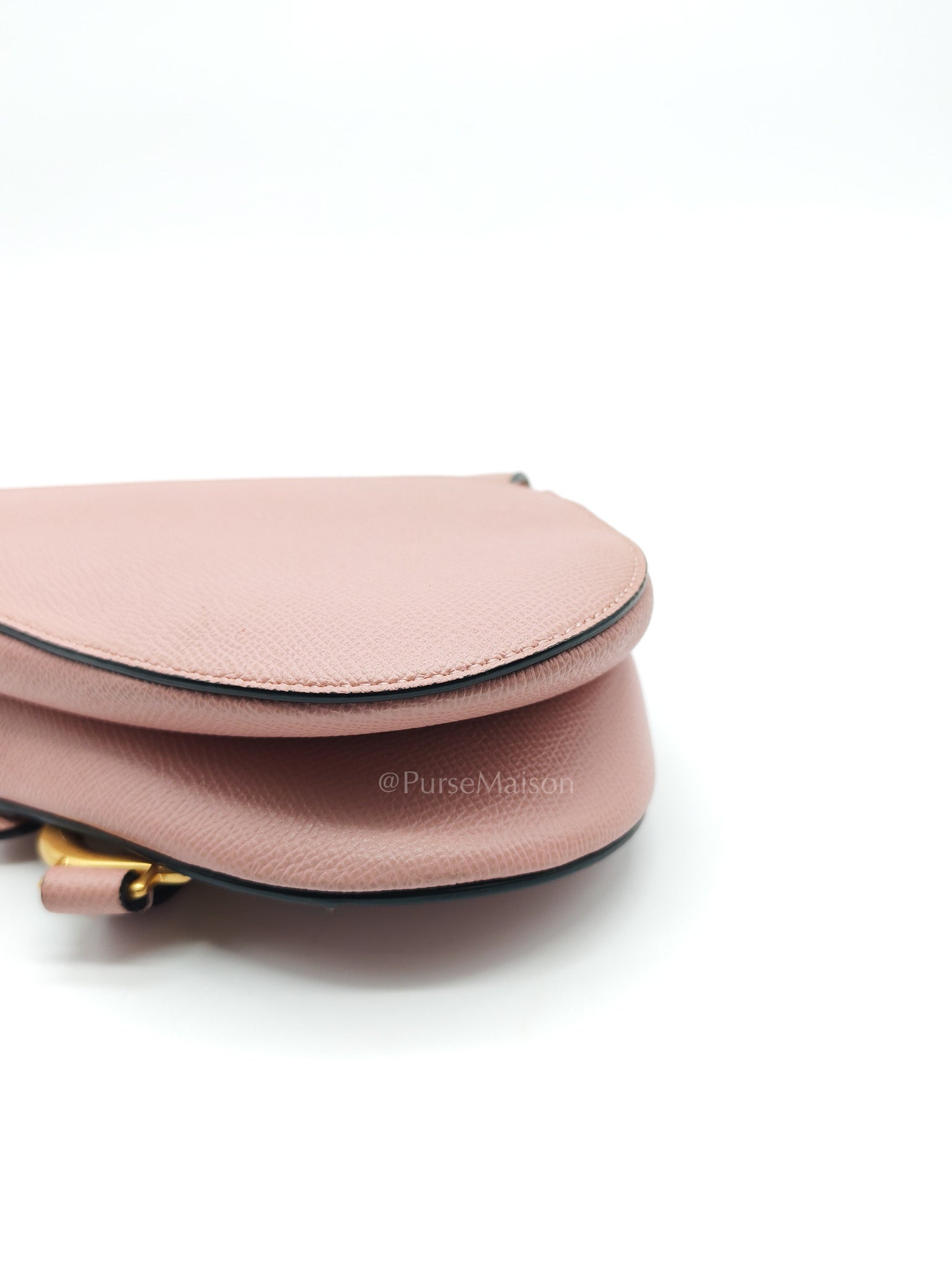 Dior Saddle Bag in Blush Pink Grained Calfskin Leather Shoulder Bag