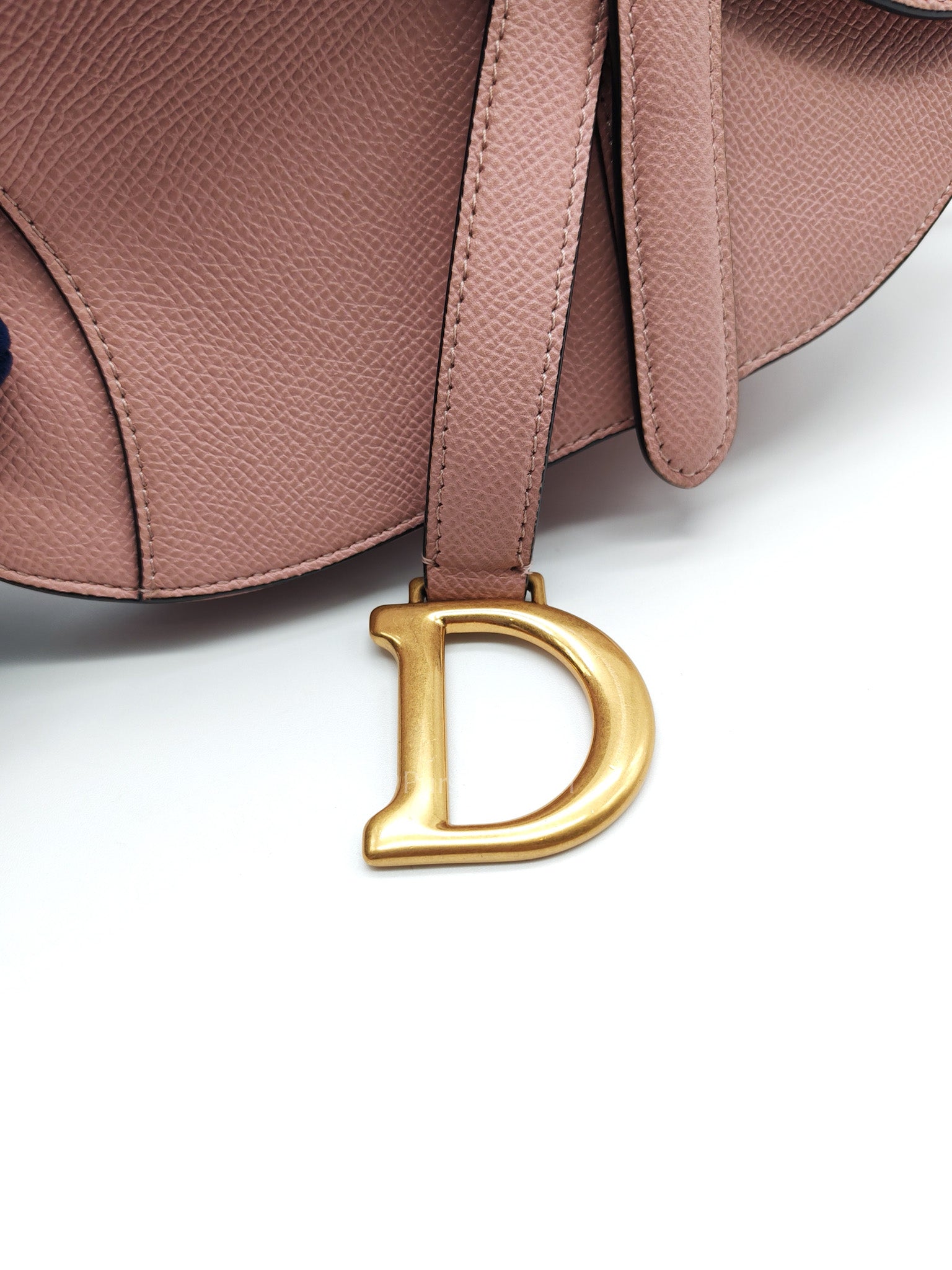 Dior Saddle Bag in Blush Pink Grained Calfskin Leather Shoulder Bag