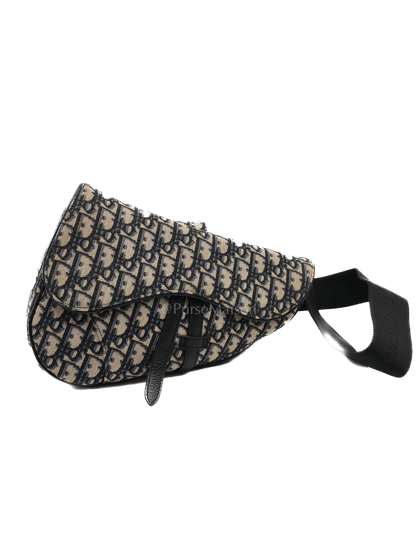 Saddle Chest Bag in Oblique Jacquard Canvas