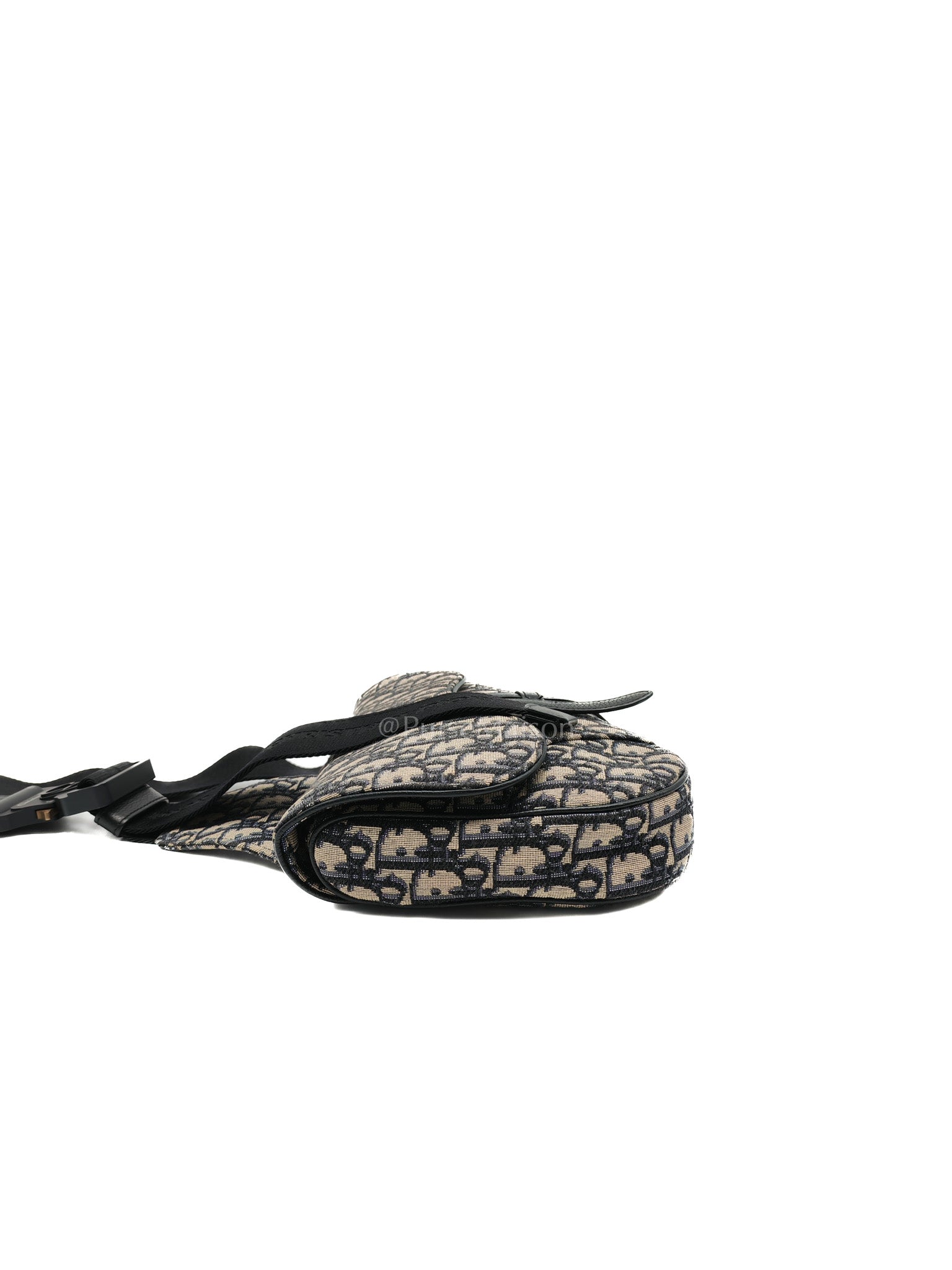 Saddle Chest Bag in Oblique Jacquard Canvas