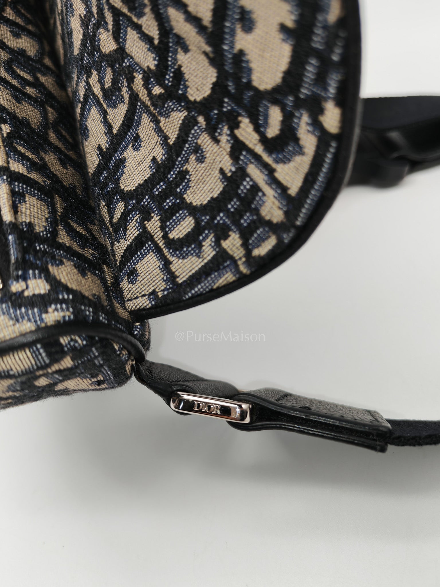 Saddle Chest Bag in Oblique Jacquard Canvas