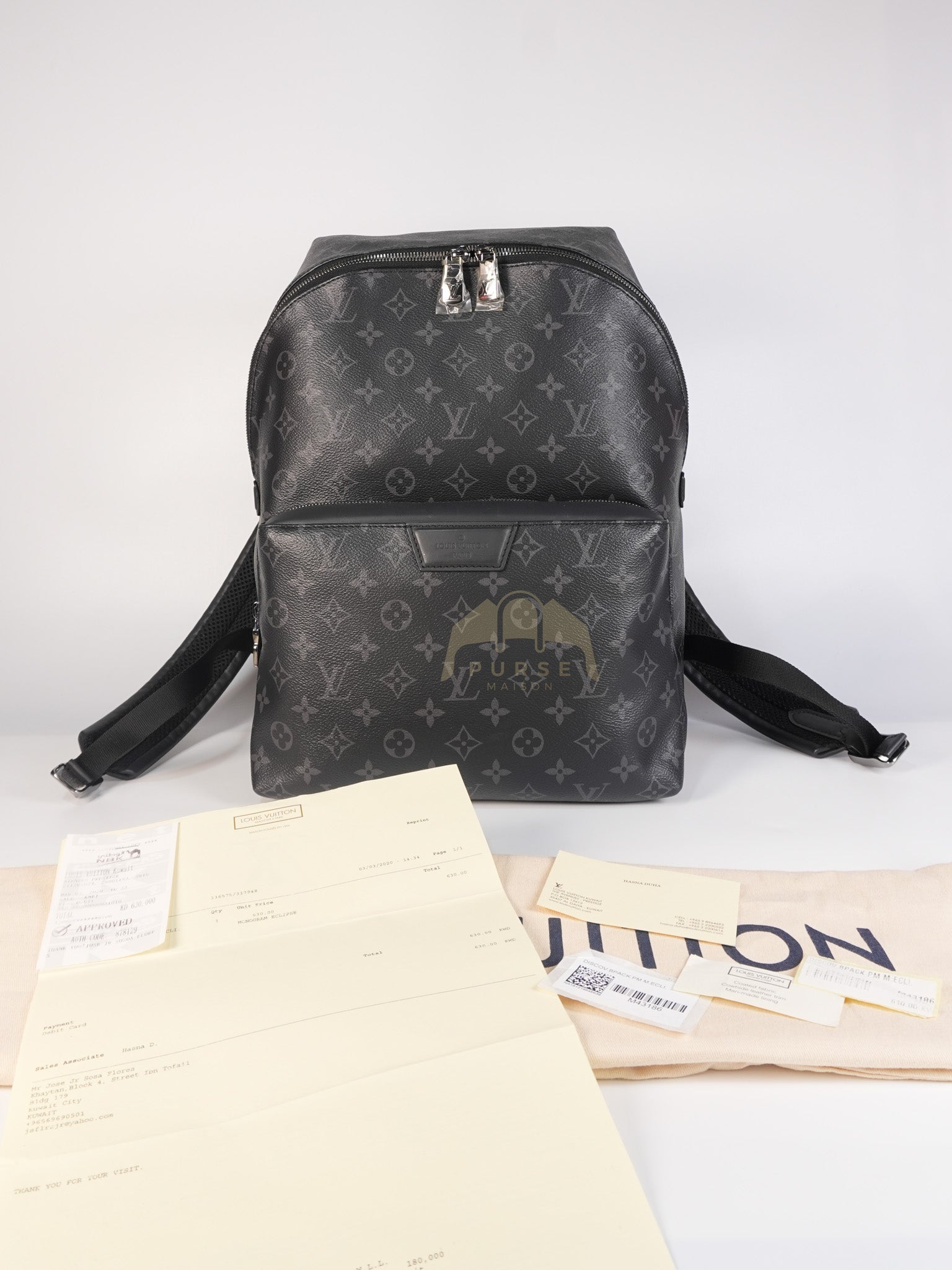 Discovery Backpack PM in Black Monogram Eclipse Canvas (Date code: FL0210) | Purse Maison Luxury Bags Shop
