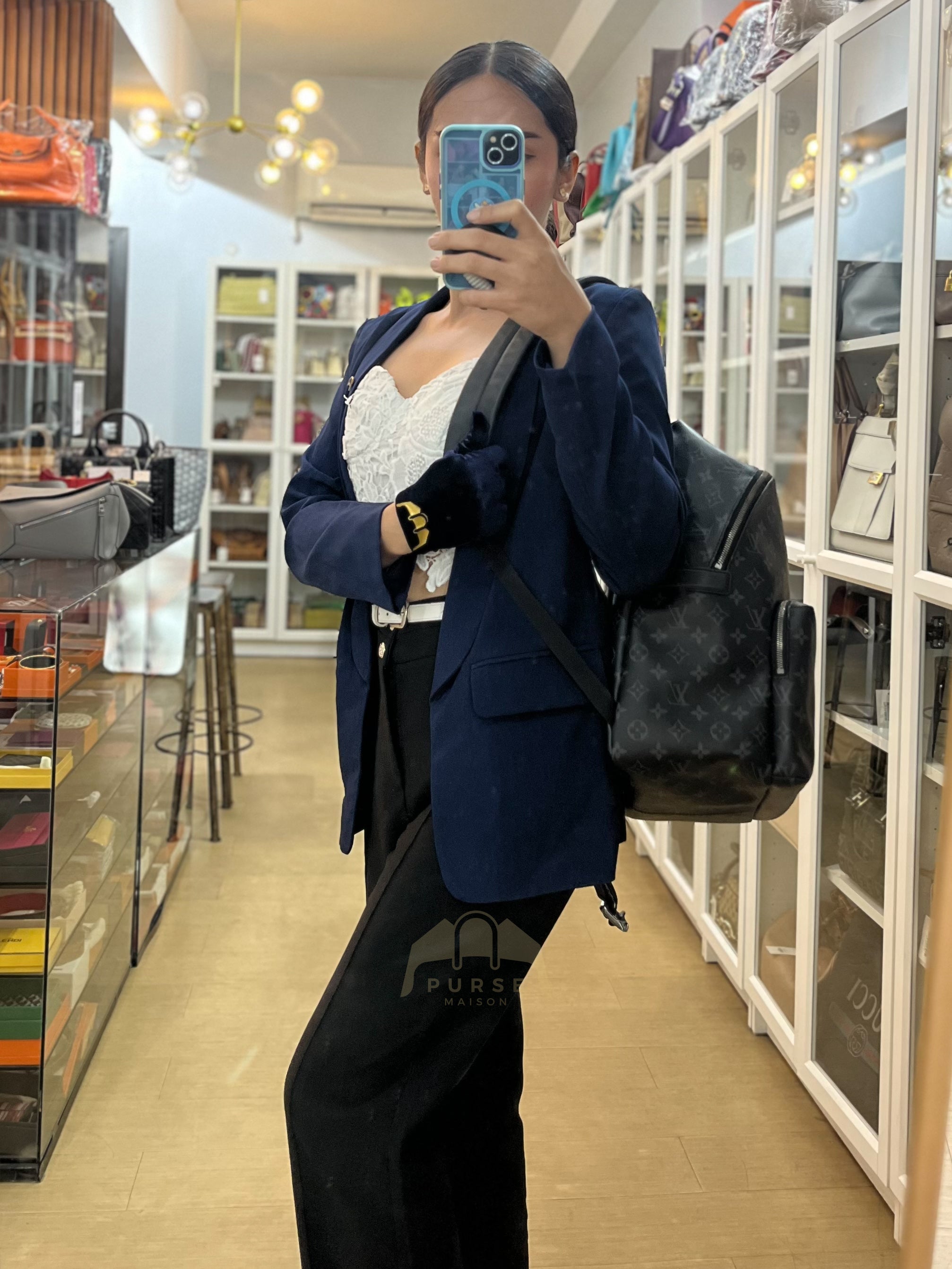 Discovery Backpack PM in Black Monogram Eclipse Canvas (Date code: FL0210) | Purse Maison Luxury Bags Shop