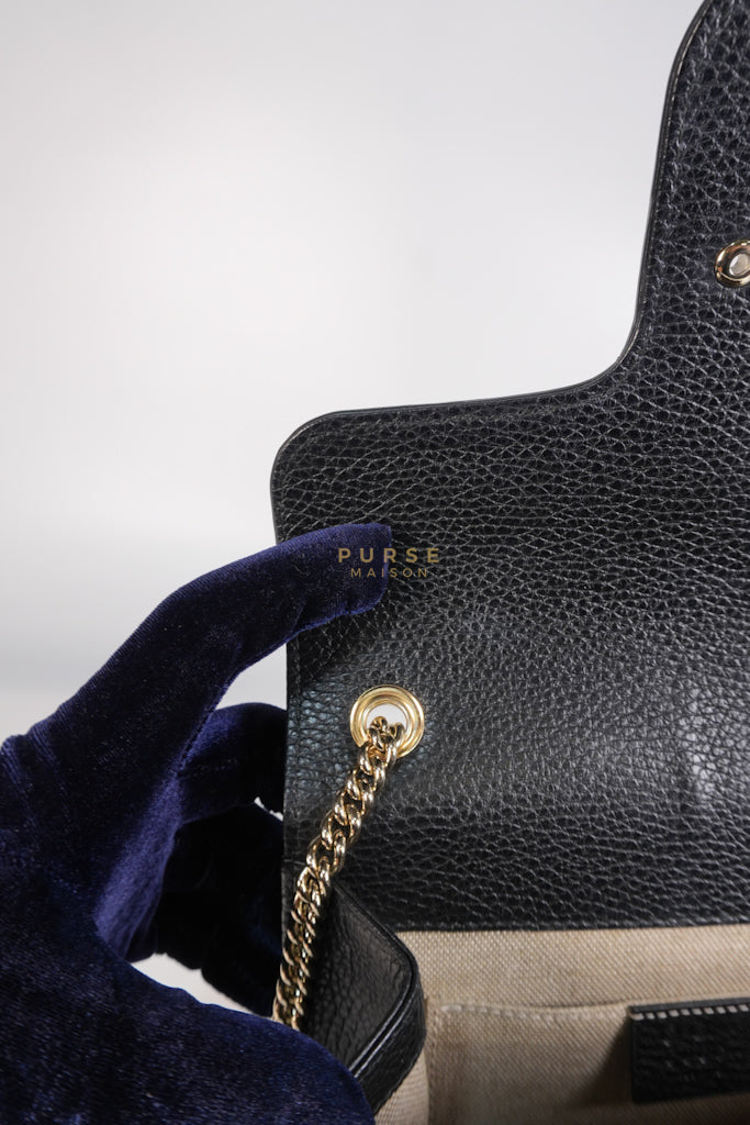 Dollar Calfskin Small Interlocking GG Shoulder Bag Gold Hardware | Purse Maison Luxury Bags Shop