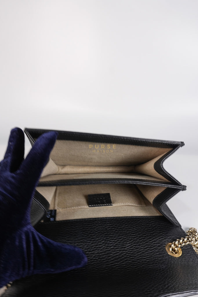 Dollar Calfskin Small Interlocking GG Shoulder Bag Gold Hardware | Purse Maison Luxury Bags Shop