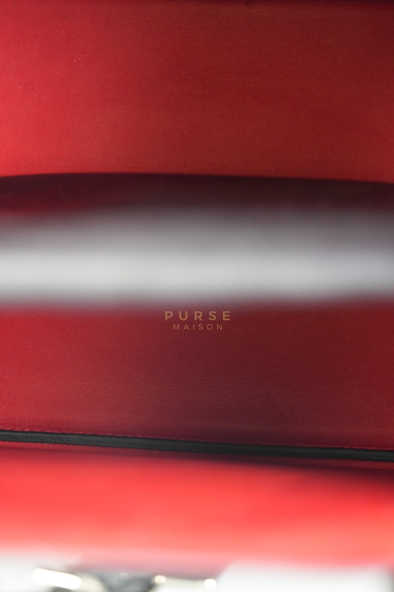 Double Bag Large in Black/Nero Saffiano Cuir Leather Silver Hardware | Purse Maison Luxury Bags Shop