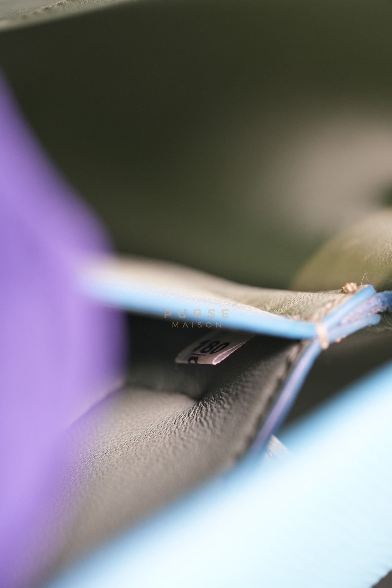 Double Handle Tote Bag Small in Teal Saffiano Cuir Leather | Purse Maison Luxury Bags Shop