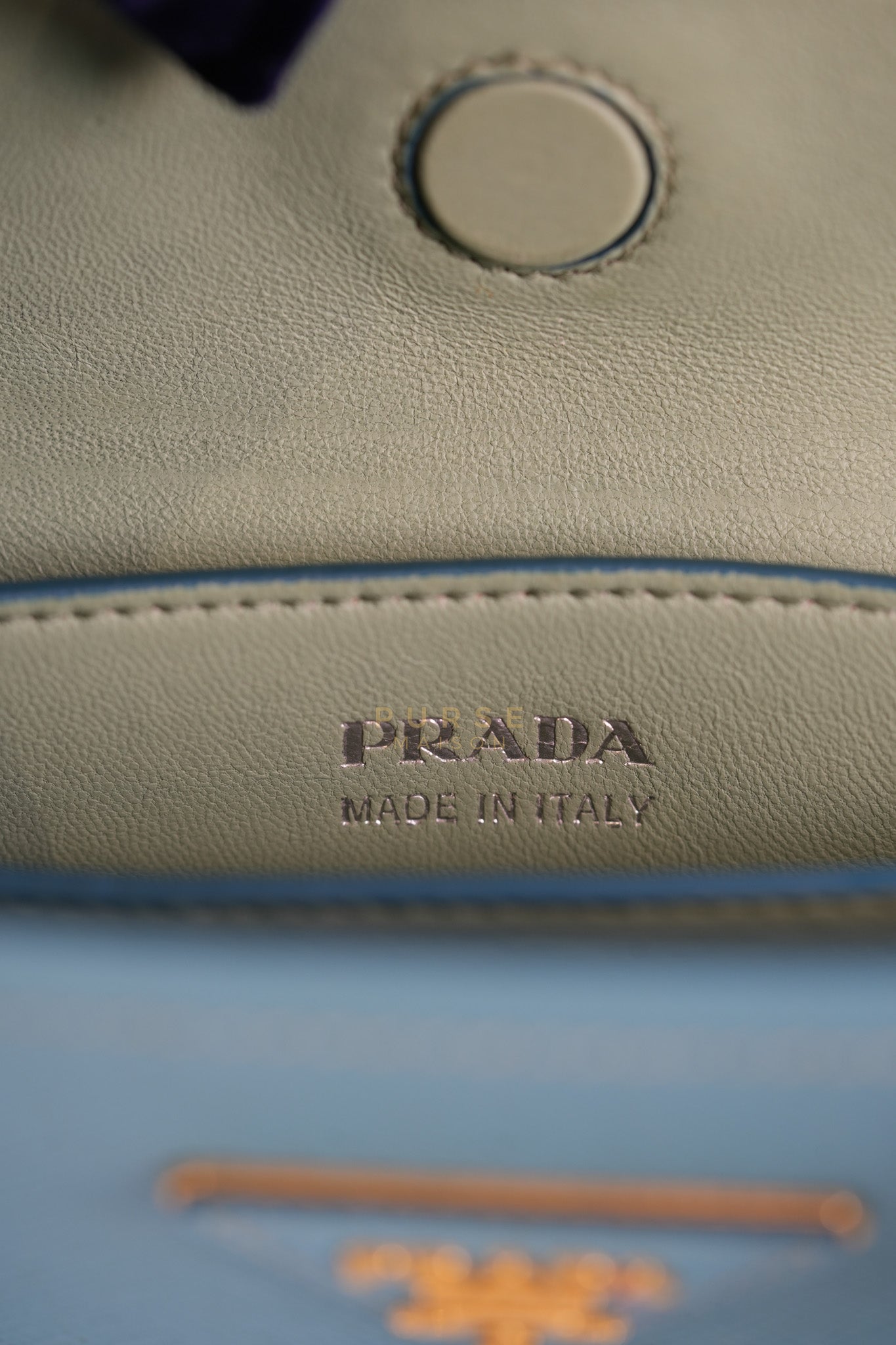 Double Handle Tote Bag Small in Teal Saffiano Cuir Leather | Purse Maison Luxury Bags Shop